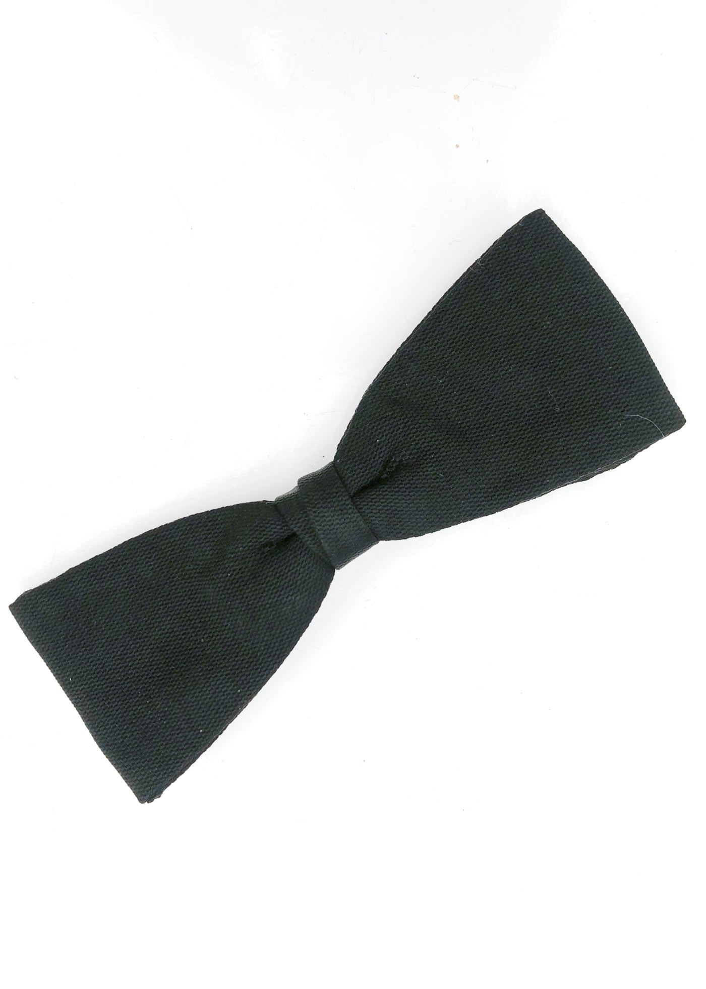 Men's Vintage 30s Black Faille Clip On Bow Tie • England Made