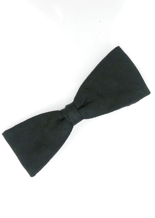 Men's Vintage 30s Black Faille Clip On Bow Tie • England Made