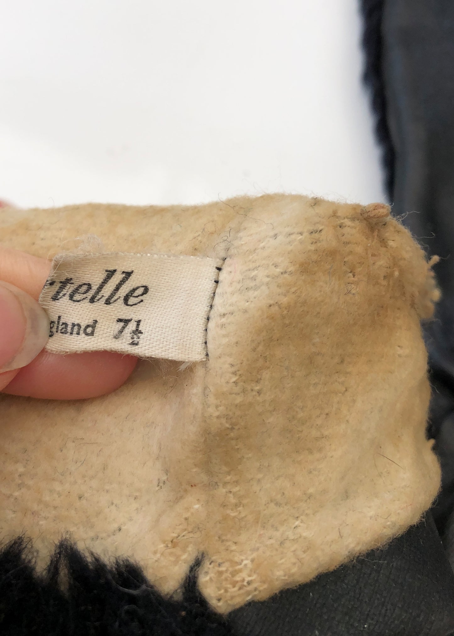 Vintage 60s Black Faux Fur + Vinyl Winter Mittens Gloves • Courtelle