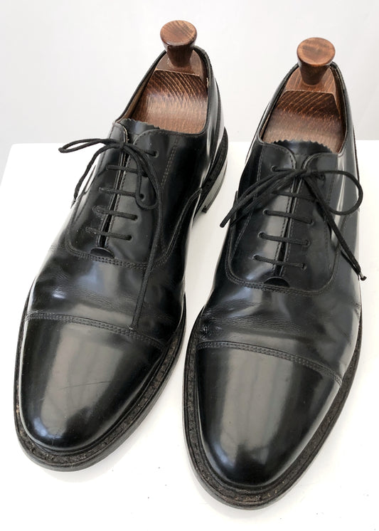 Men's Vintage Black Leather Oxford Lace Up Shoes • Jones Bootmaker