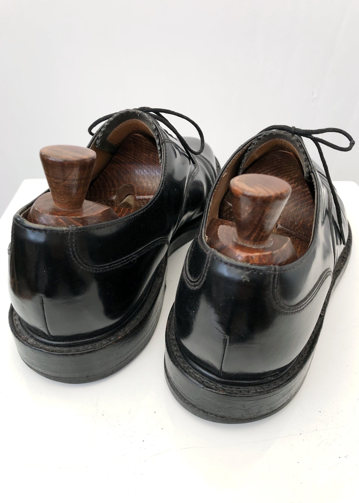 Men's Vintage Black Leather Oxford Lace Up Shoes • Jones Bootmaker
