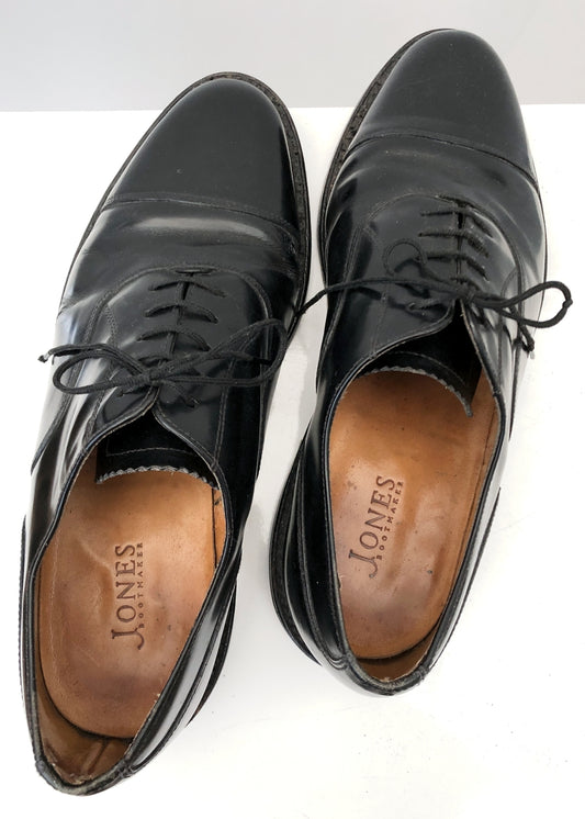 Men's Vintage Black Leather Oxford Lace Up Shoes • Jones Bootmaker