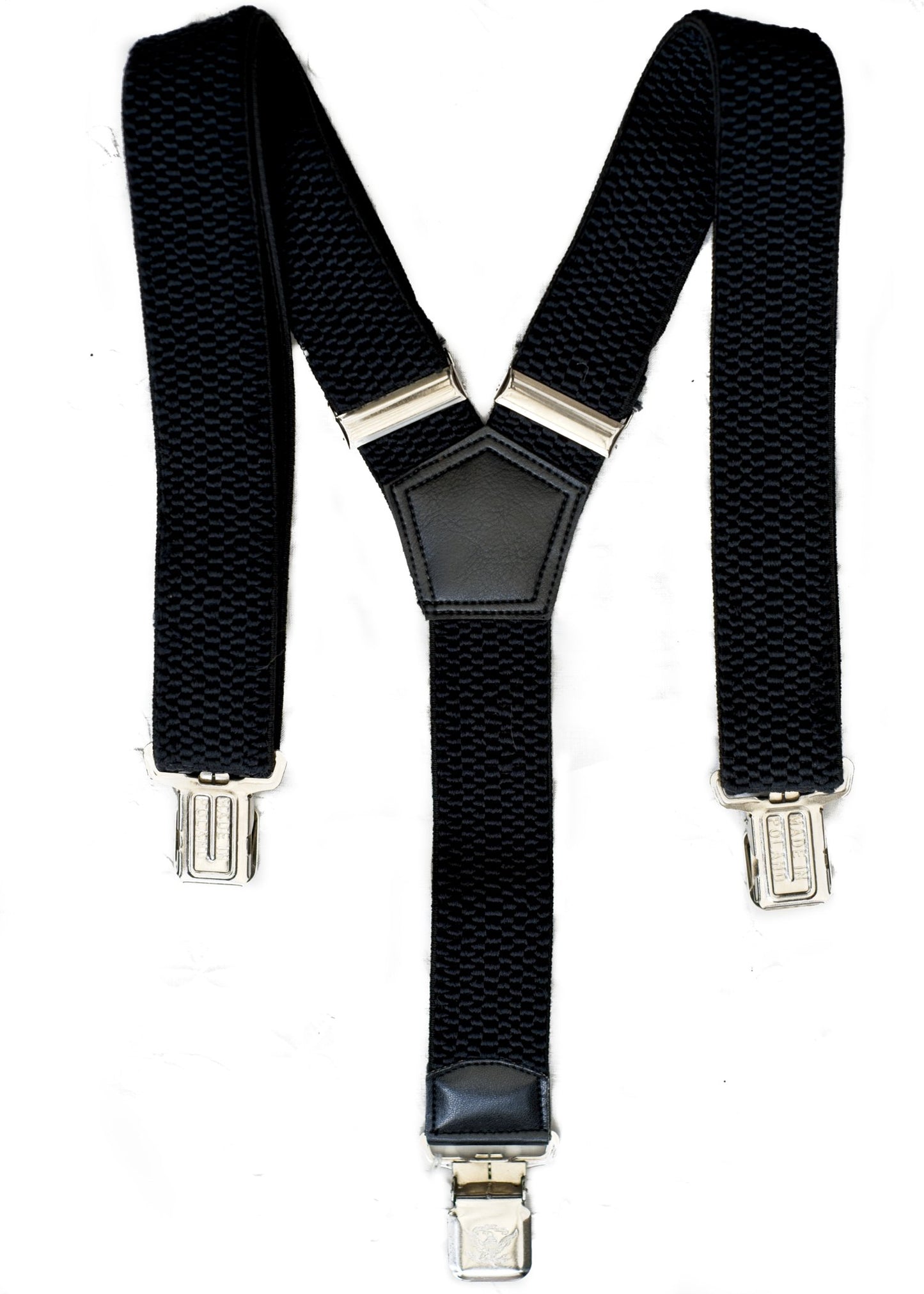 Black Elasticated Wide Snap Braces • Suspenders