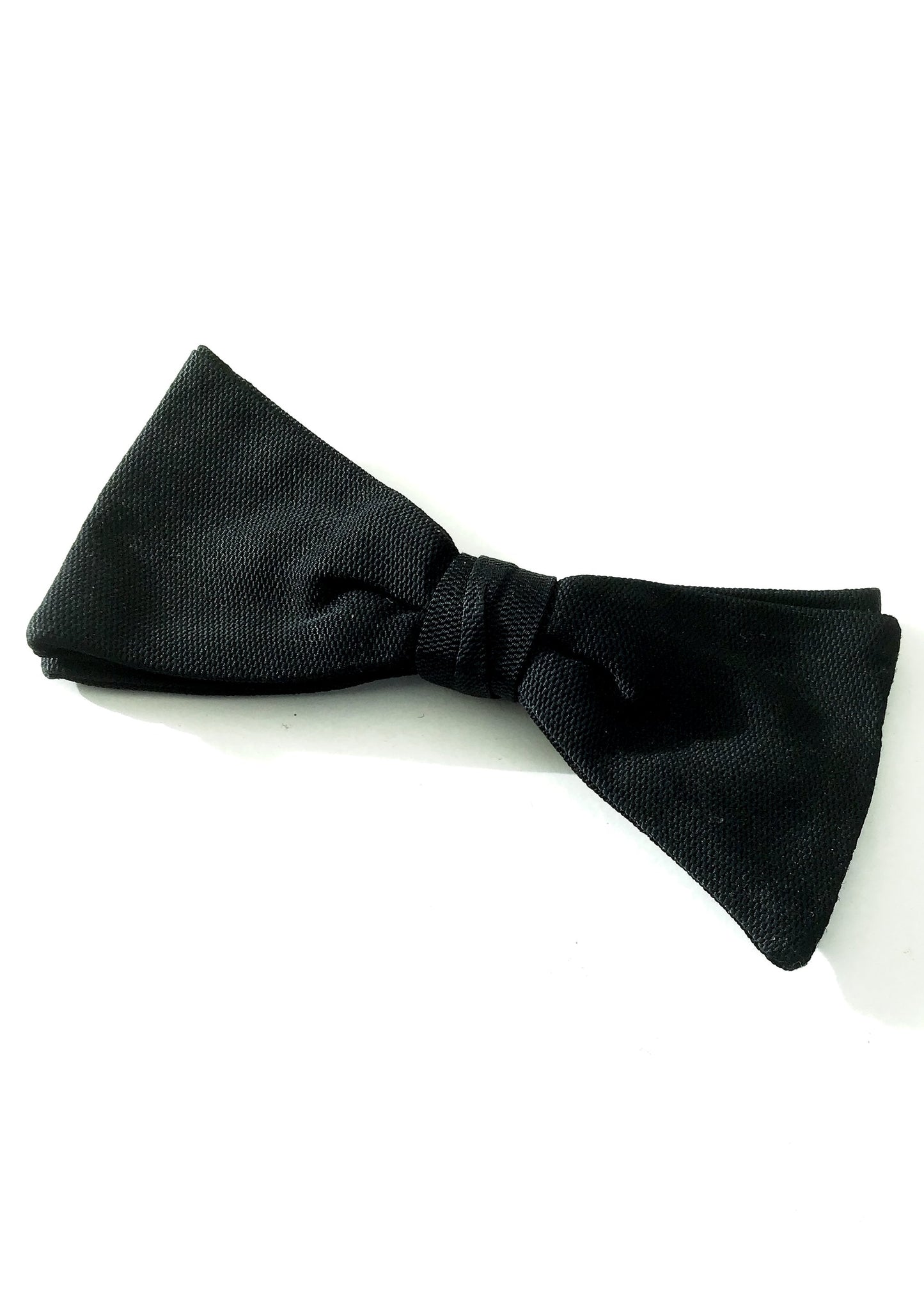 Men's Vintage 40s Black Faille Clip On Bow Tie