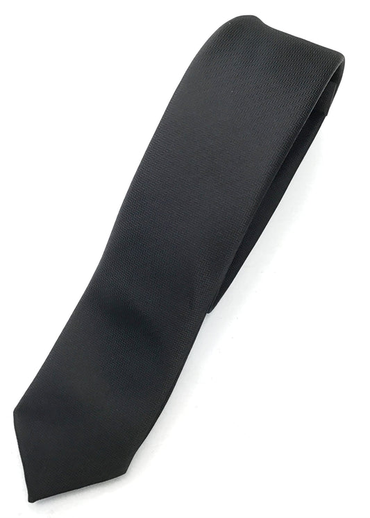 skinny black neck tie by Butler and Webb
