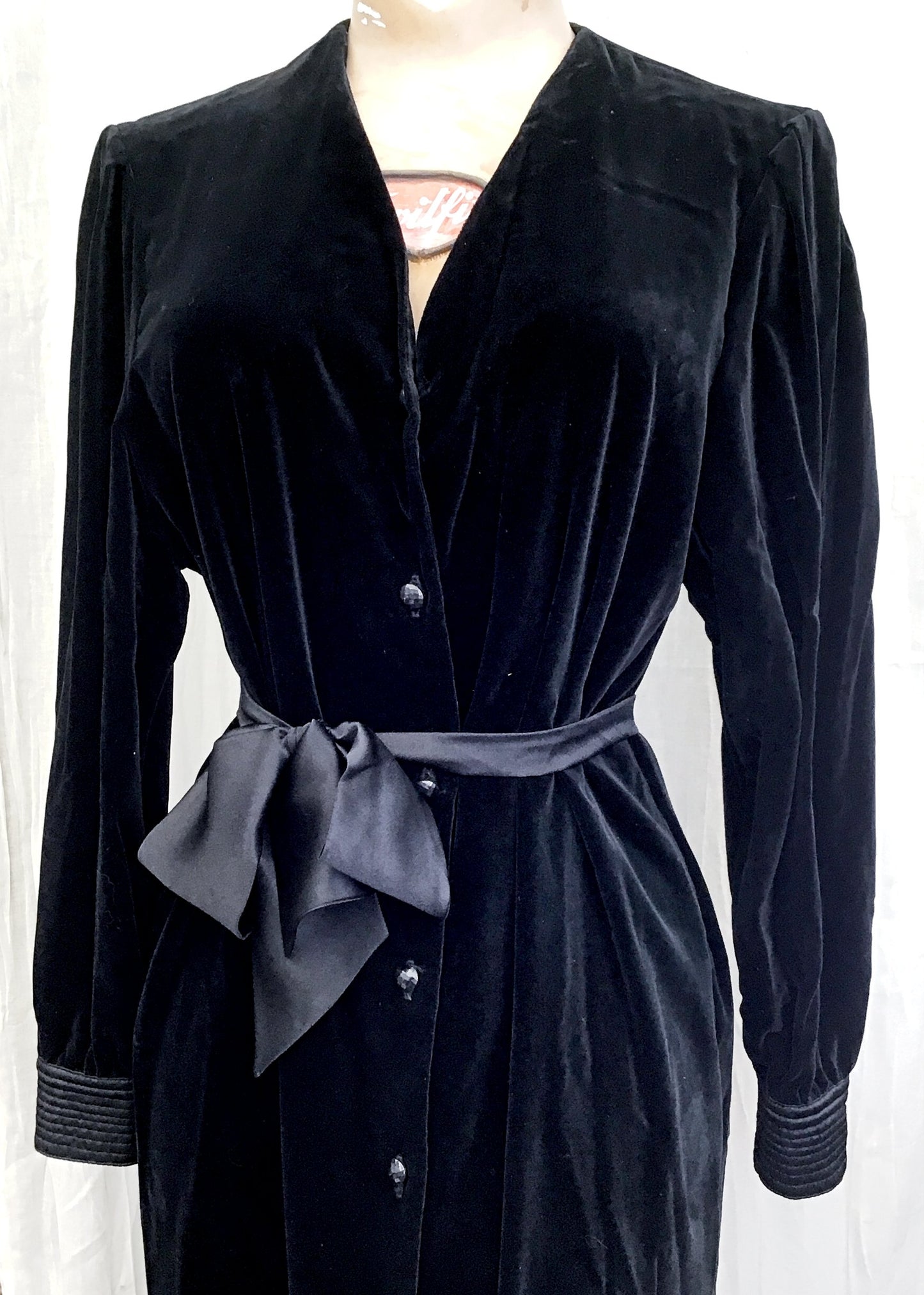 Vintage Black Velvet Cocktail Dress • Country Casuals