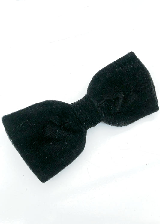 Vintage Black Velvet Bow Tie • Adjustable