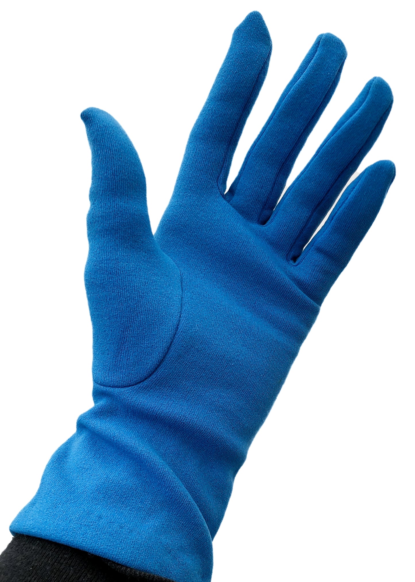 Vintage Blue Short Stretch Day Gloves • Fleecy Interior