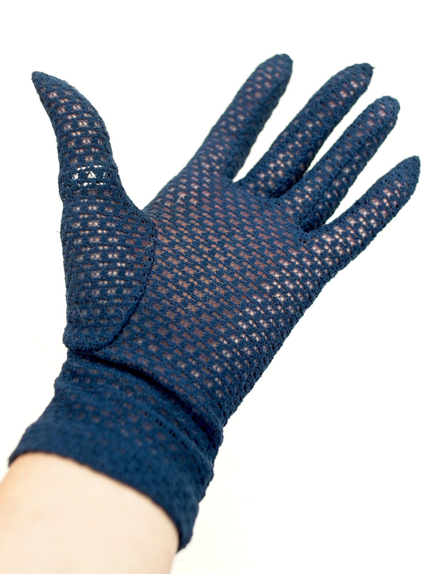 Vintage Blue Stretch Fish Net Day Gloves