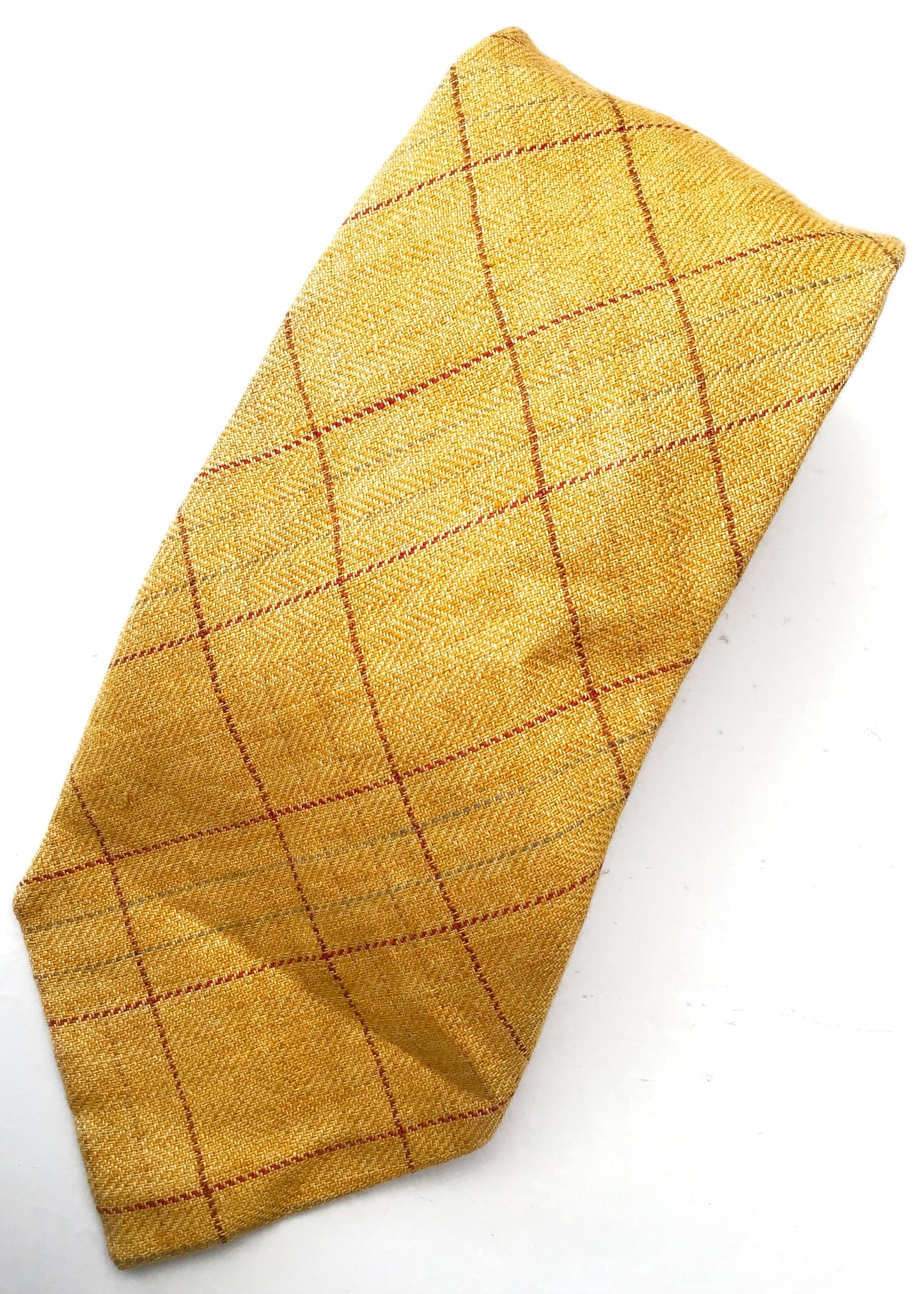yellow linen neck tie by boggi of milan