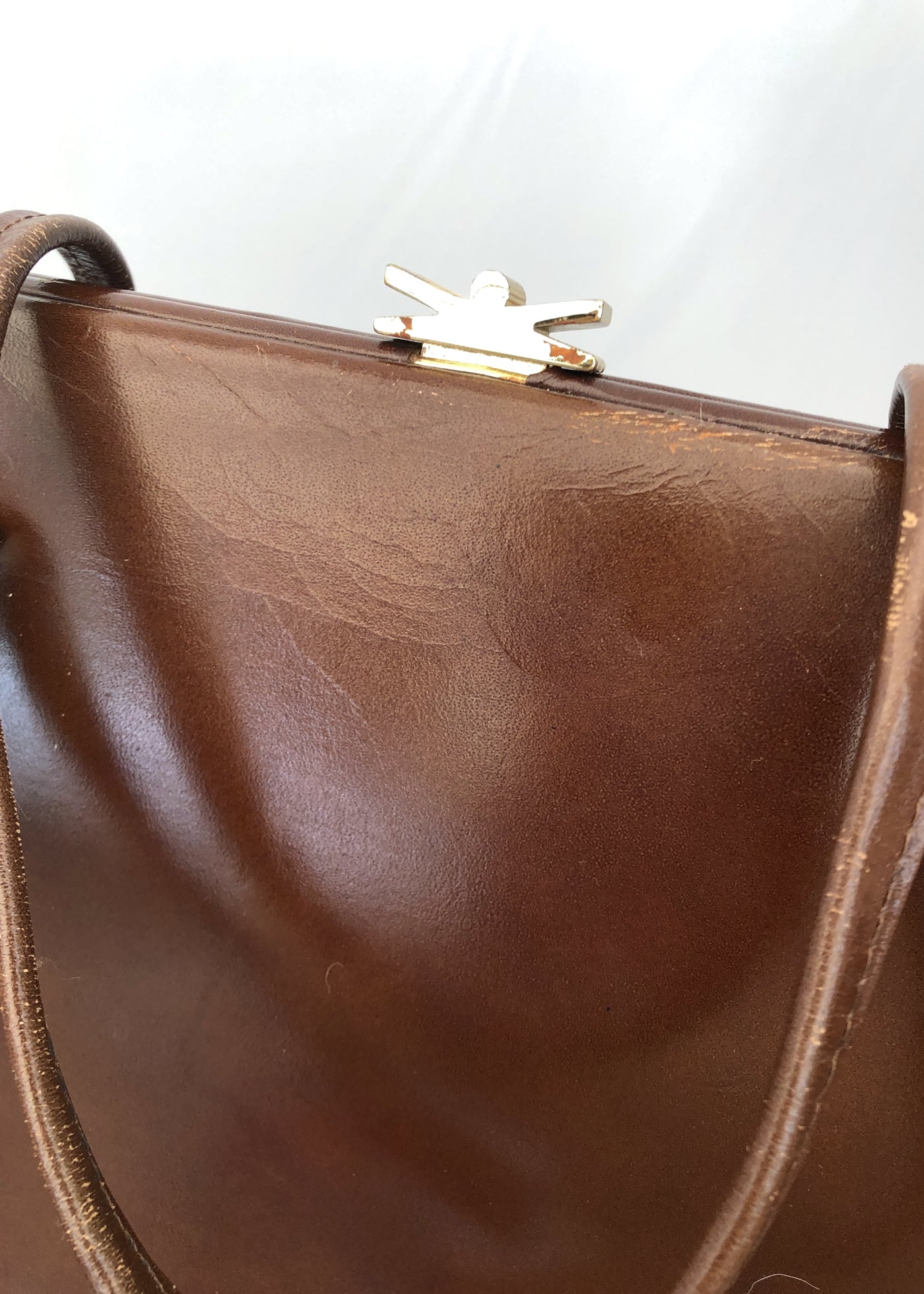 Vintage 1950s Ackery Brown Kelly Bag