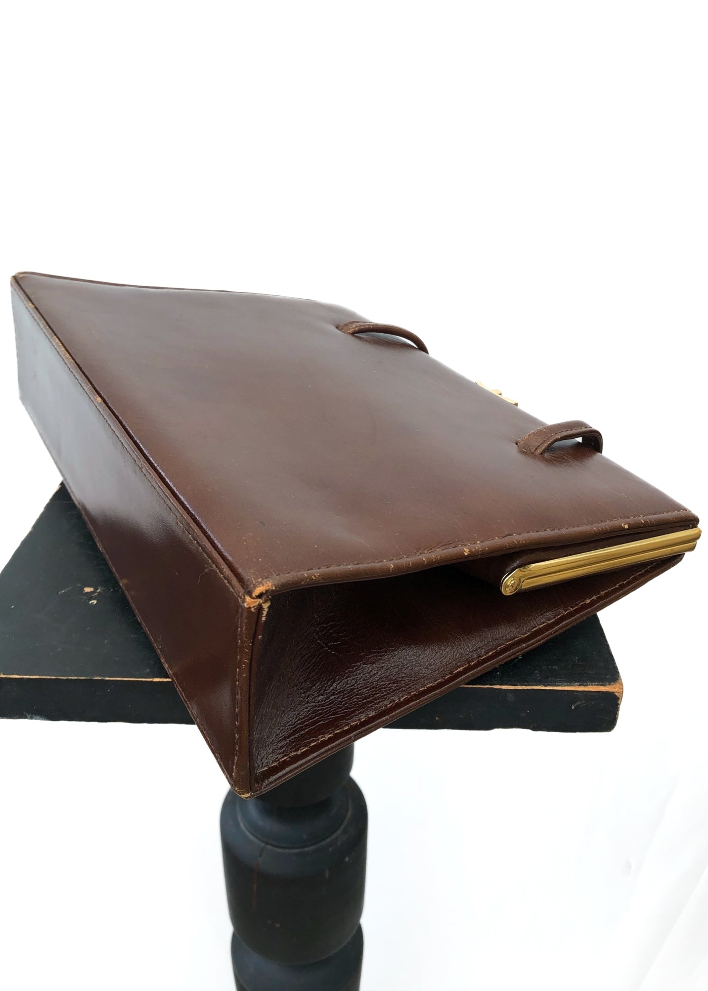 Vintage 1950s Ackery Brown Kelly Bag