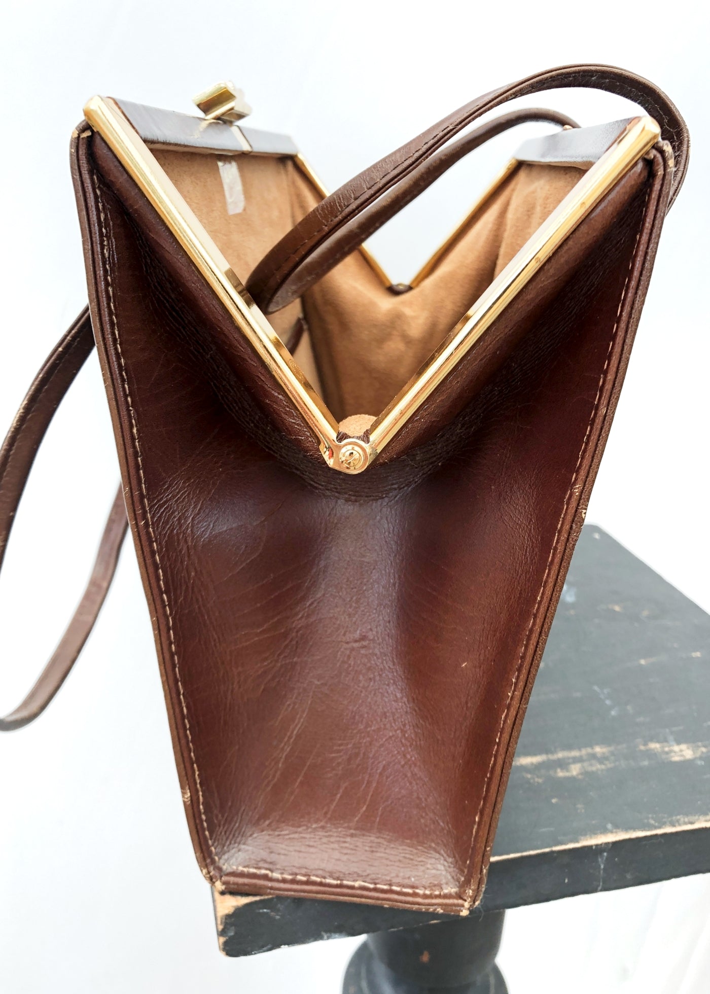 Vintage 1950s Ackery Brown Kelly Bag