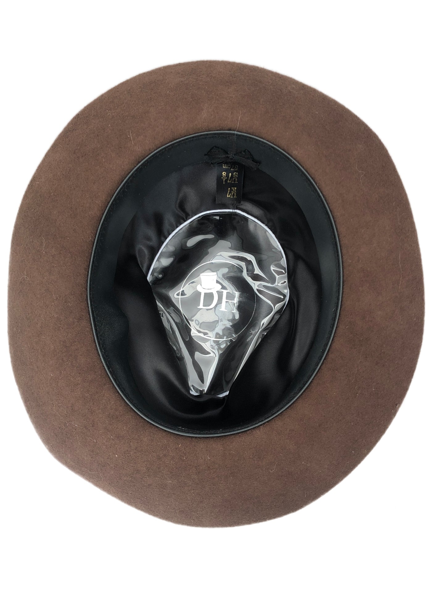 Retro DH Brown Felt Trilby Hat • UK7
