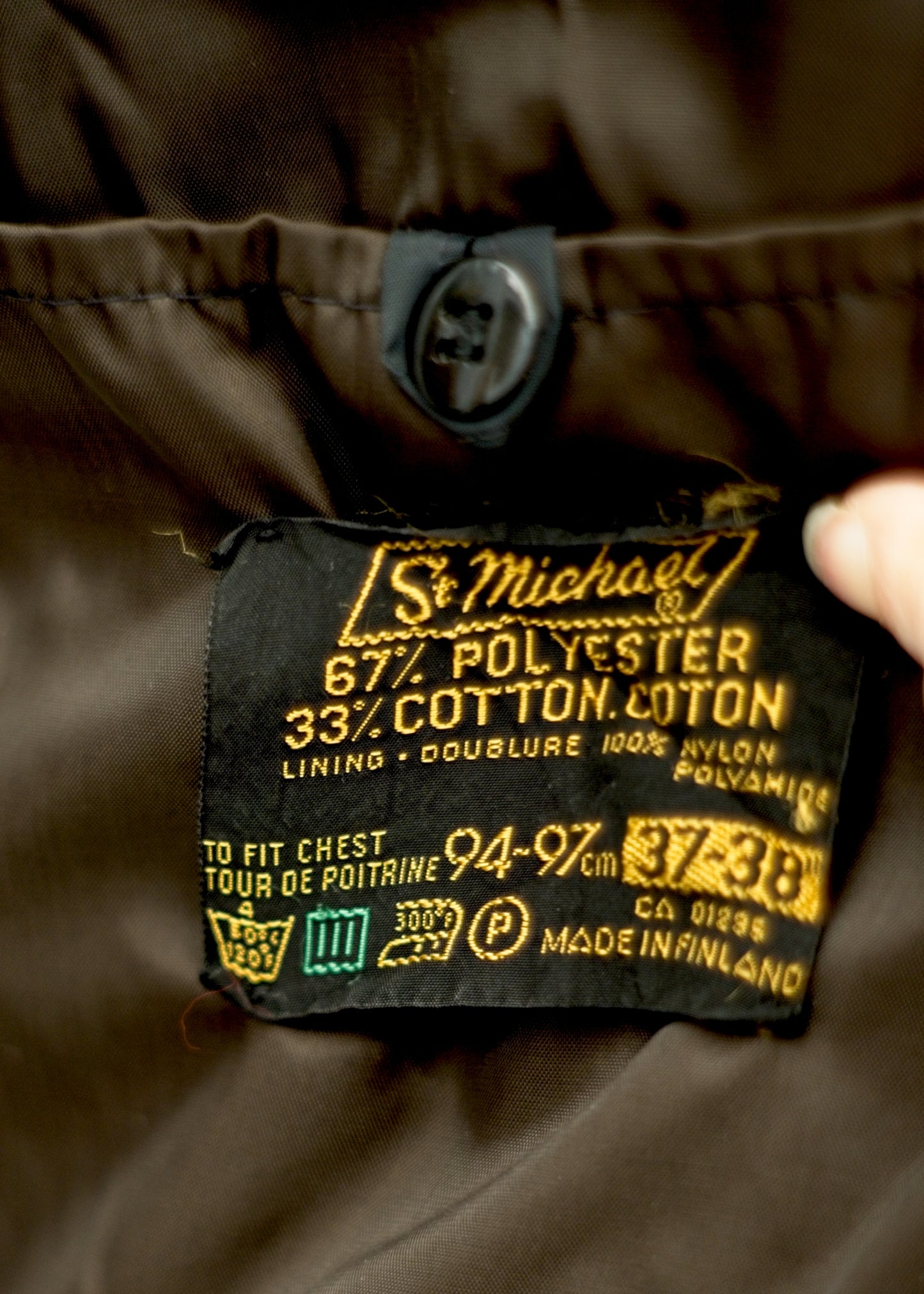 Men's Vintage 70s Brown Short Casual Jacket Zip Front • 38"