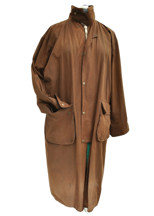 Vintage Northwood Brown Long Duster Raincoat • S