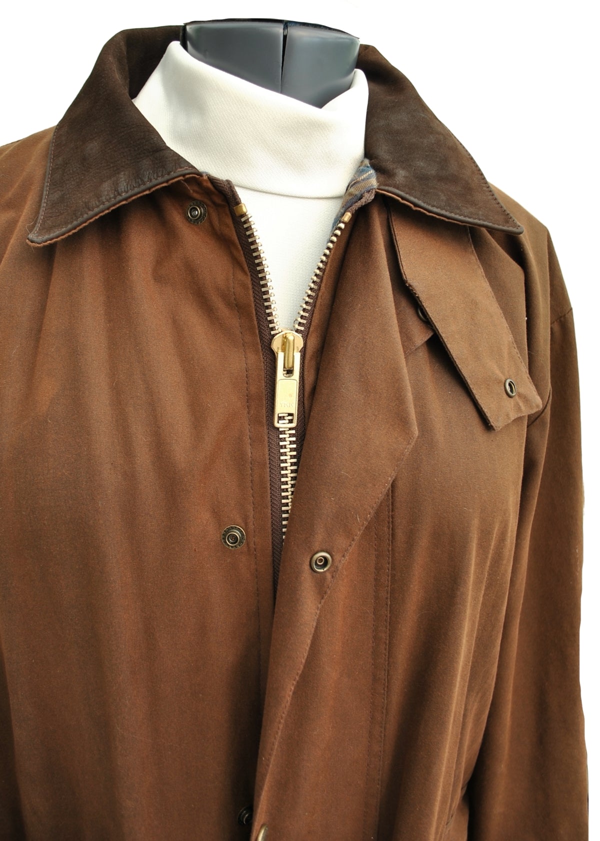 Vintage Northwood Brown Long Duster Raincoat • S