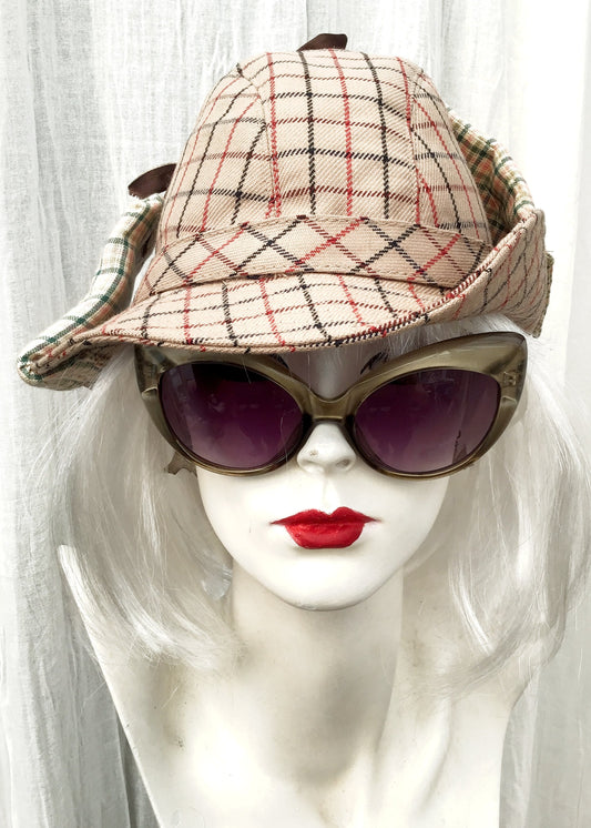 Heritage Check Trilby Bucket Hat with Ear Flaps