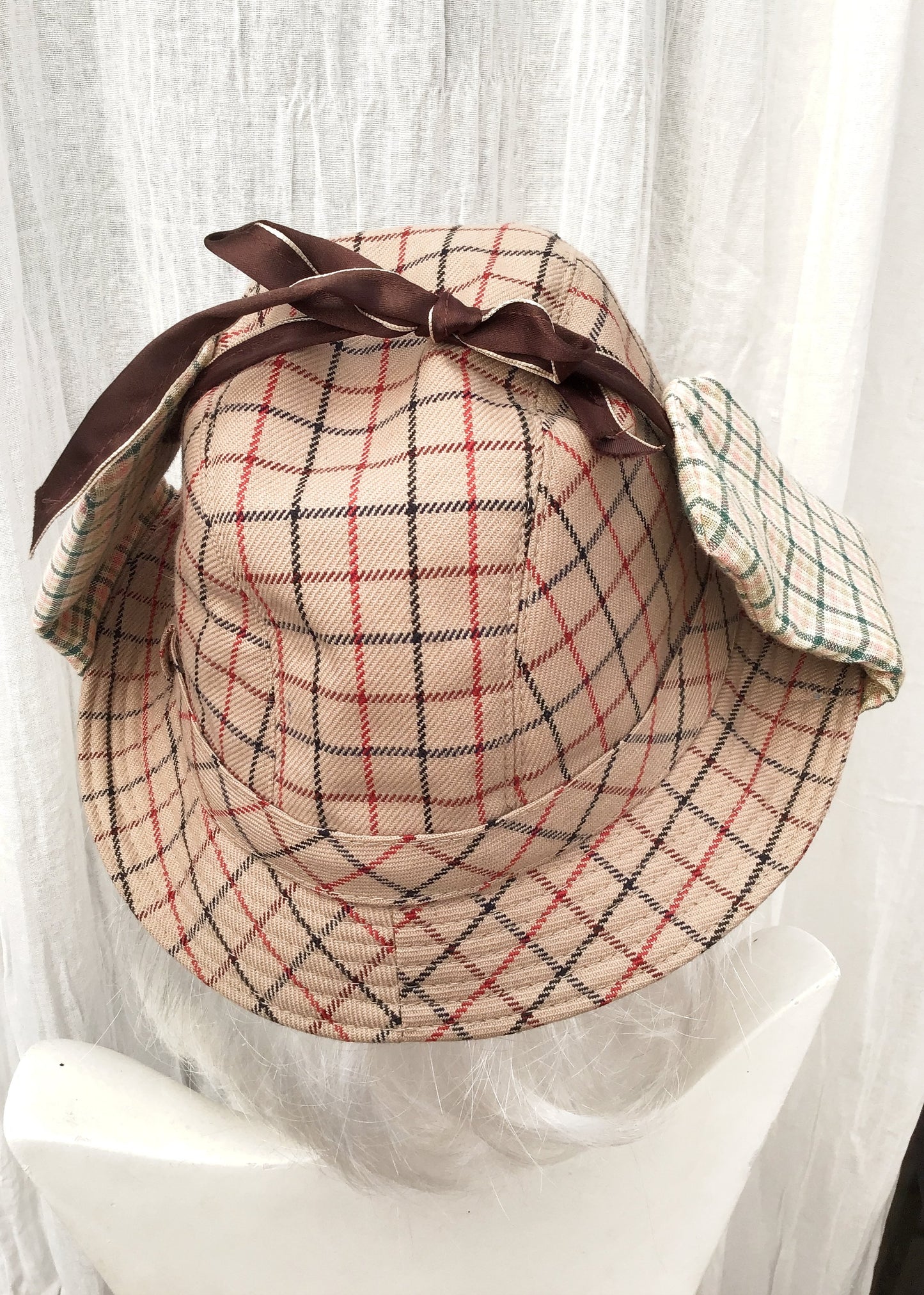 Heritage Check Trilby Bucket Hat with Ear Flaps