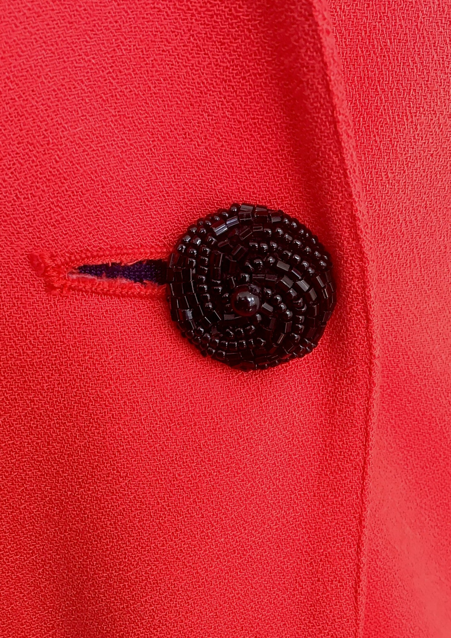 1980s Red Embellished David Emanuel Blazer Jacket • Diana