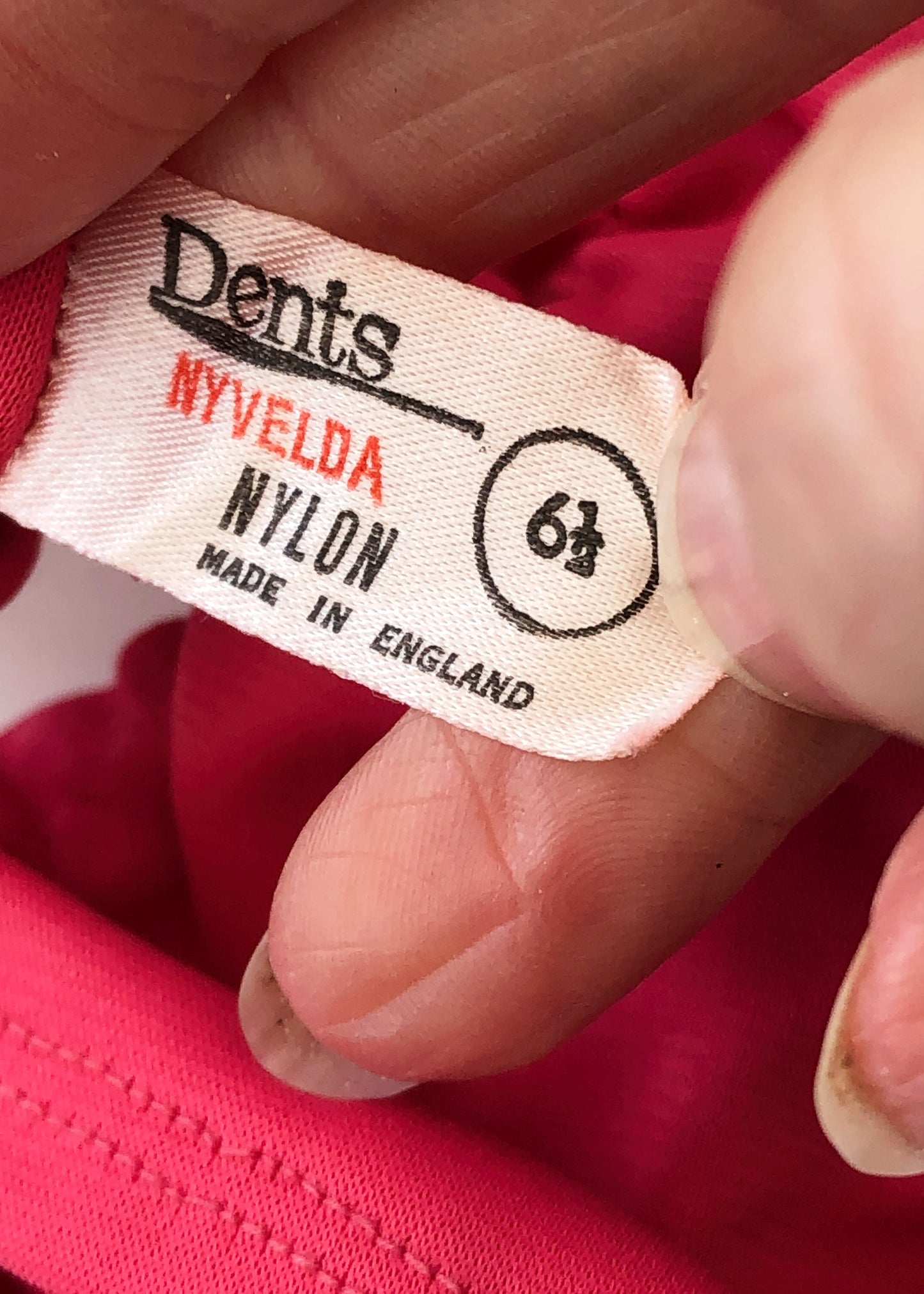 1950s Vintage Hot Pink Ruched Cocktail Gloves • 6.5