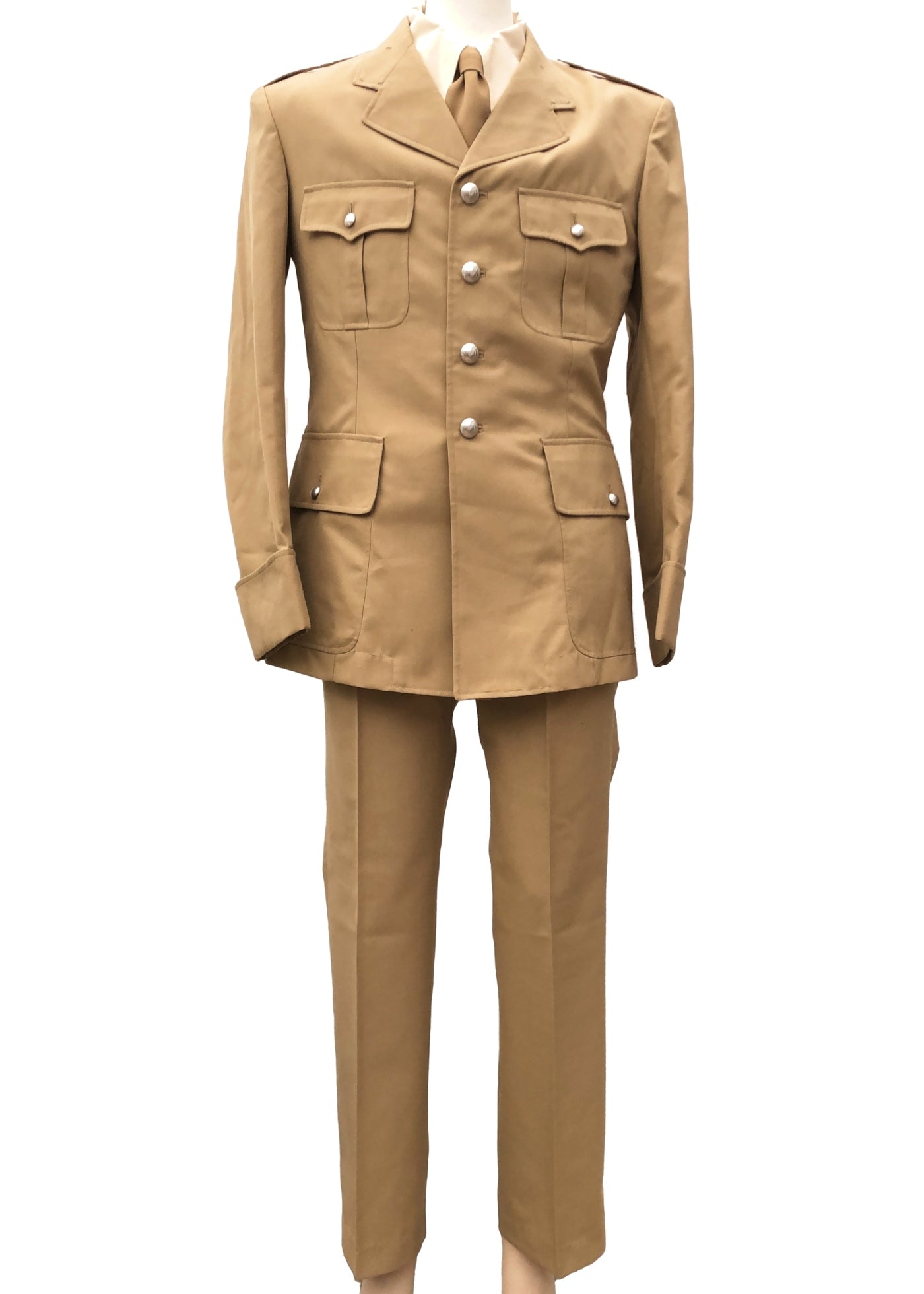 Vintage 1975 French Military Khaki Service Dress Uniform – Jacket & Trousers