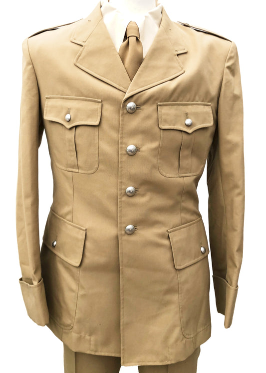 Vintage 1975 French Military Khaki Service Dress Uniform – Jacket & Trousers