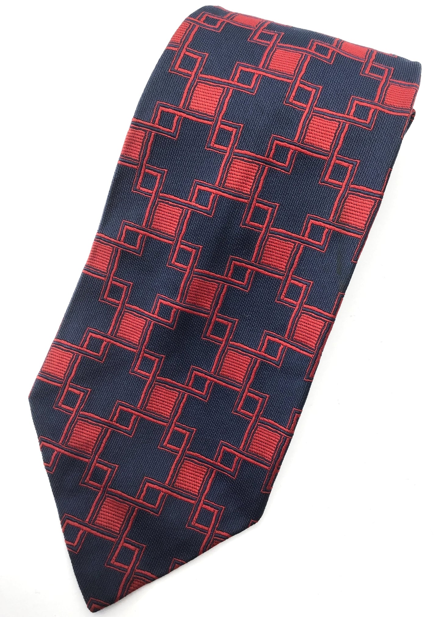 vintage don loper red and blue neck tie