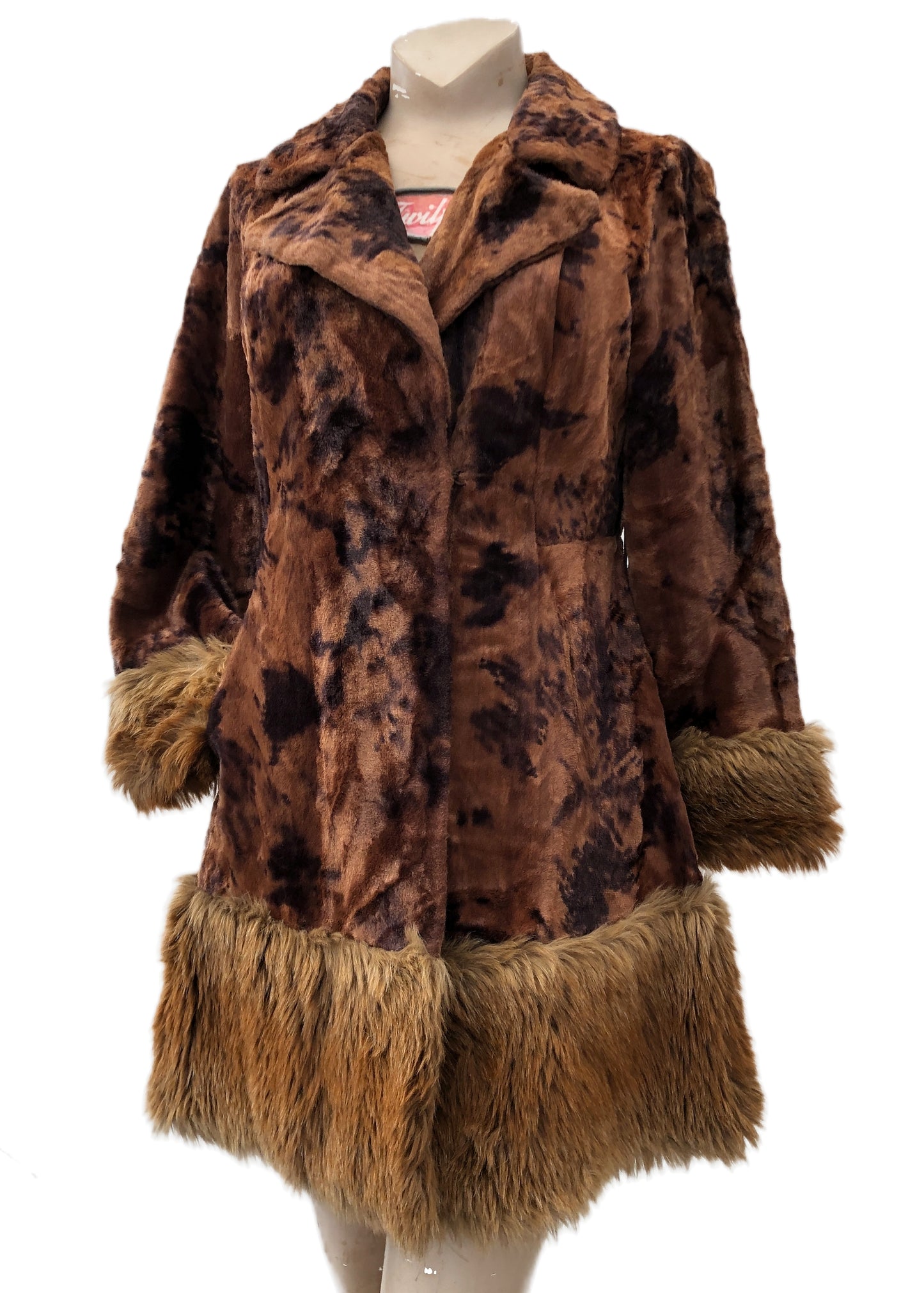 Vintage 60s Original Faux Fur Penny Lane Coat • Astraka