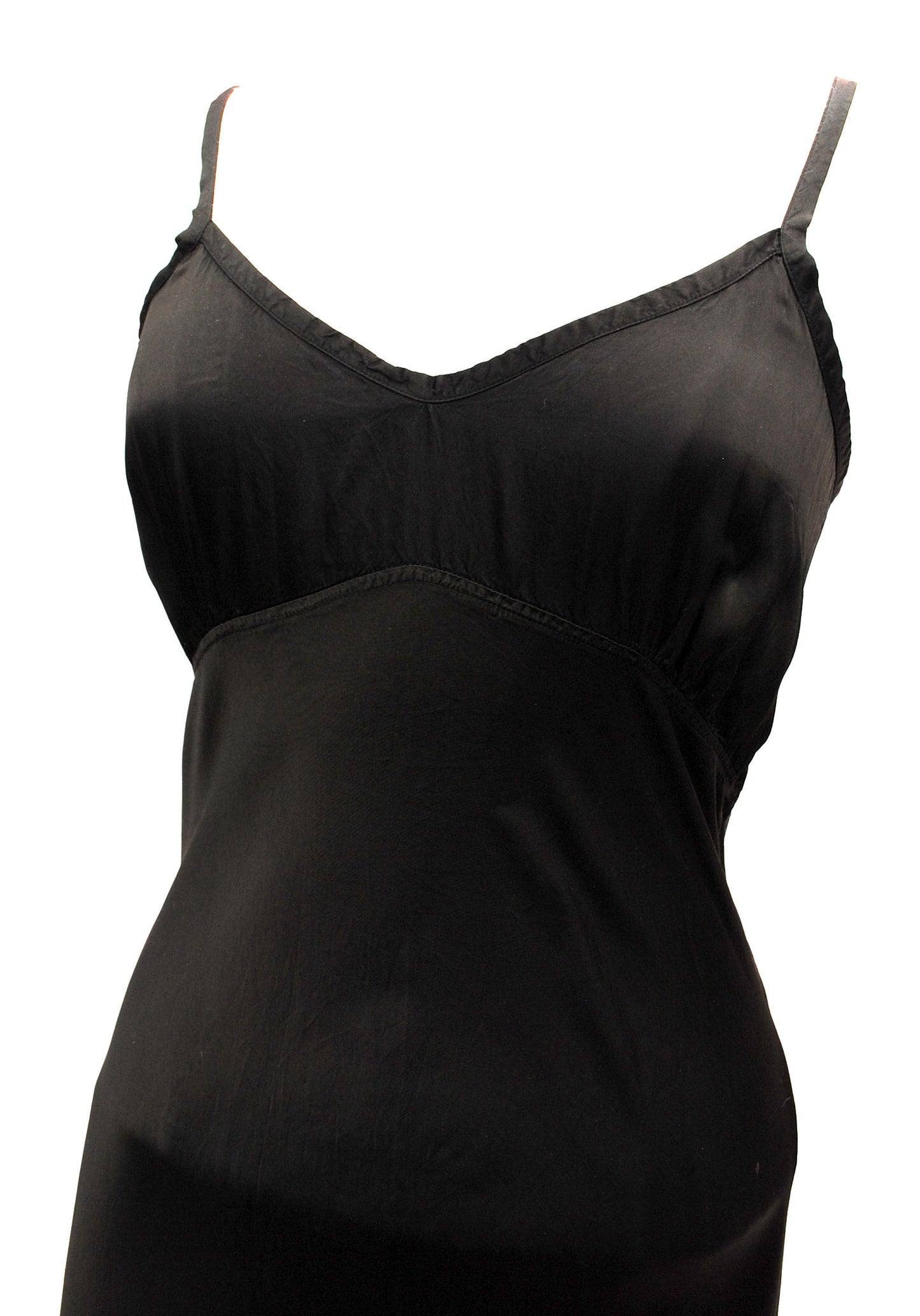 Gorgeous 90s Black Silky Satin Slip Dress • Ghost