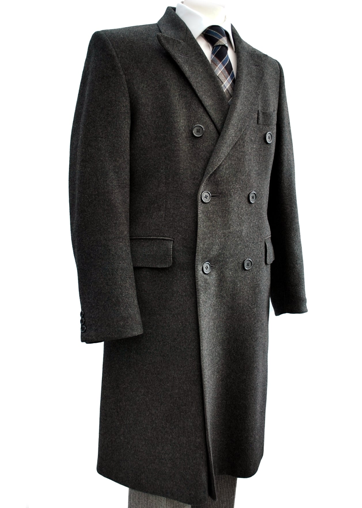 Men's Classic Grey Cashmere Overcoat • Gieves and Hawkes