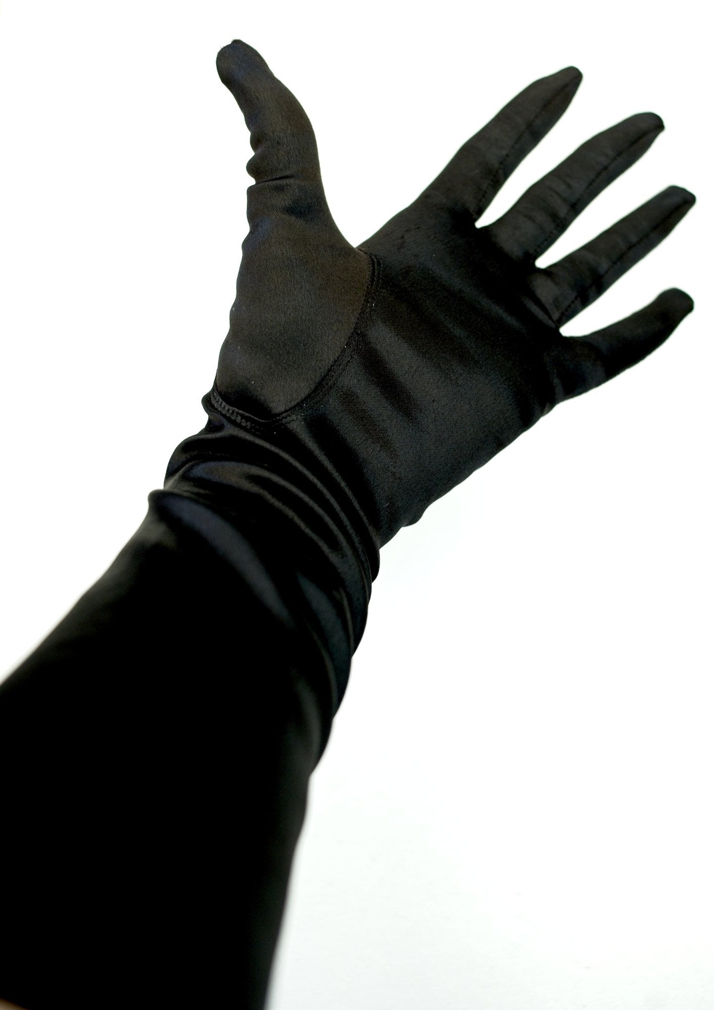Vintage Black Gold Lame Long Evening Gloves