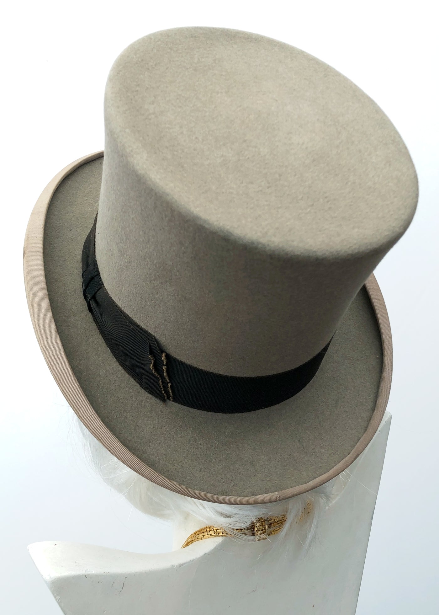 Vintage 60s Grey Dunn & Co Formal Top Hat • Ascot Hat