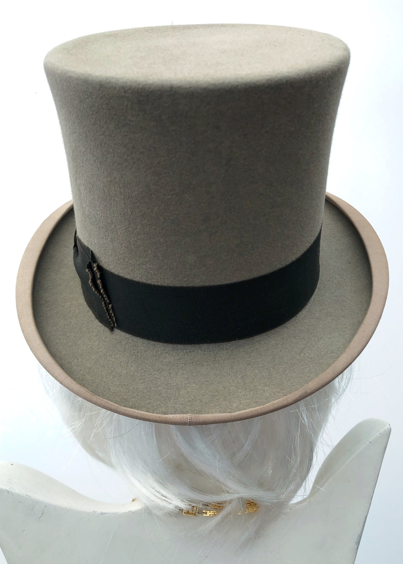 Vintage 60s Grey Dunn & Co Formal Top Hat • Ascot Hat