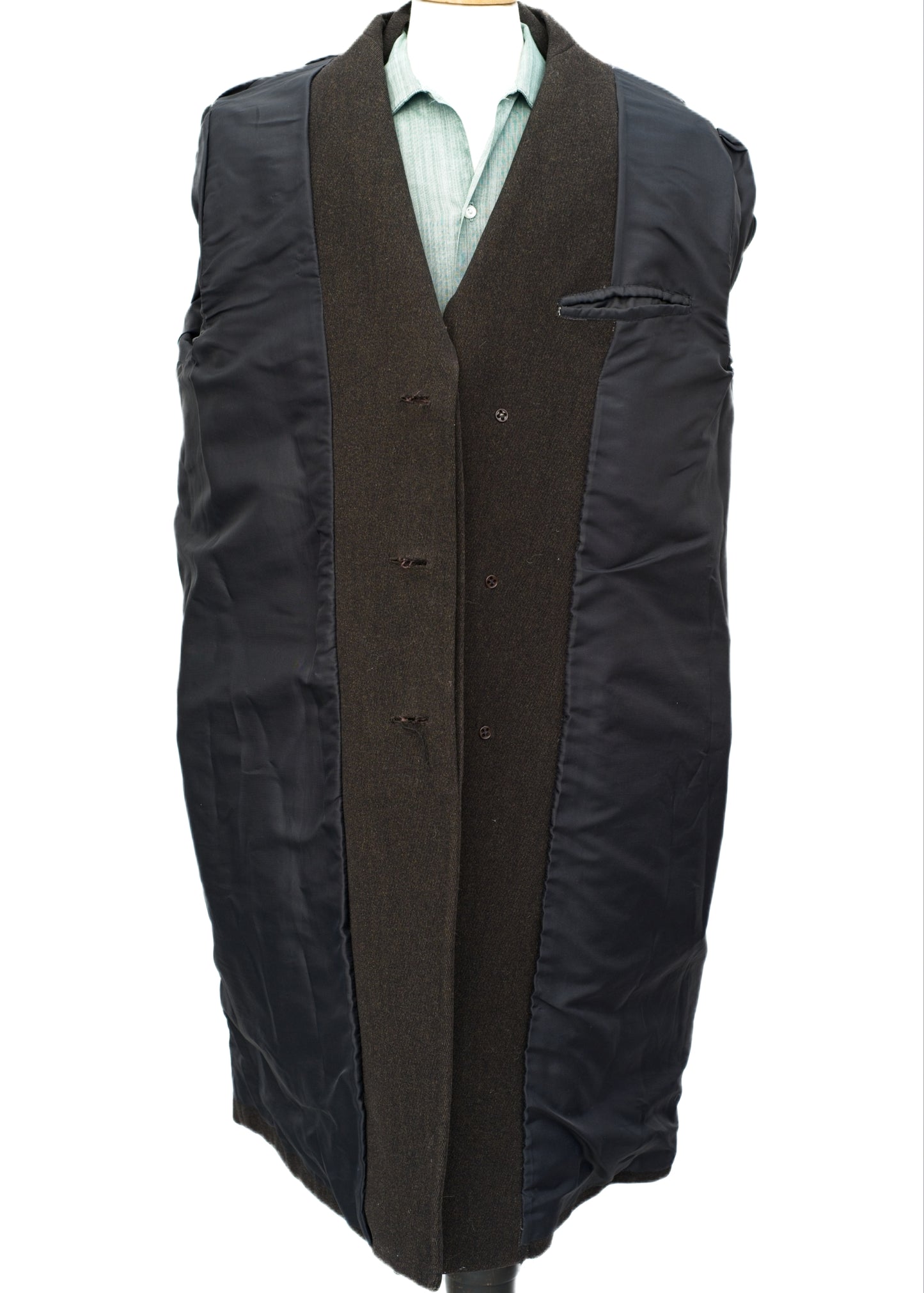 Men's Vintage 50's Wool Crombie Overcoat 40/46" Chest