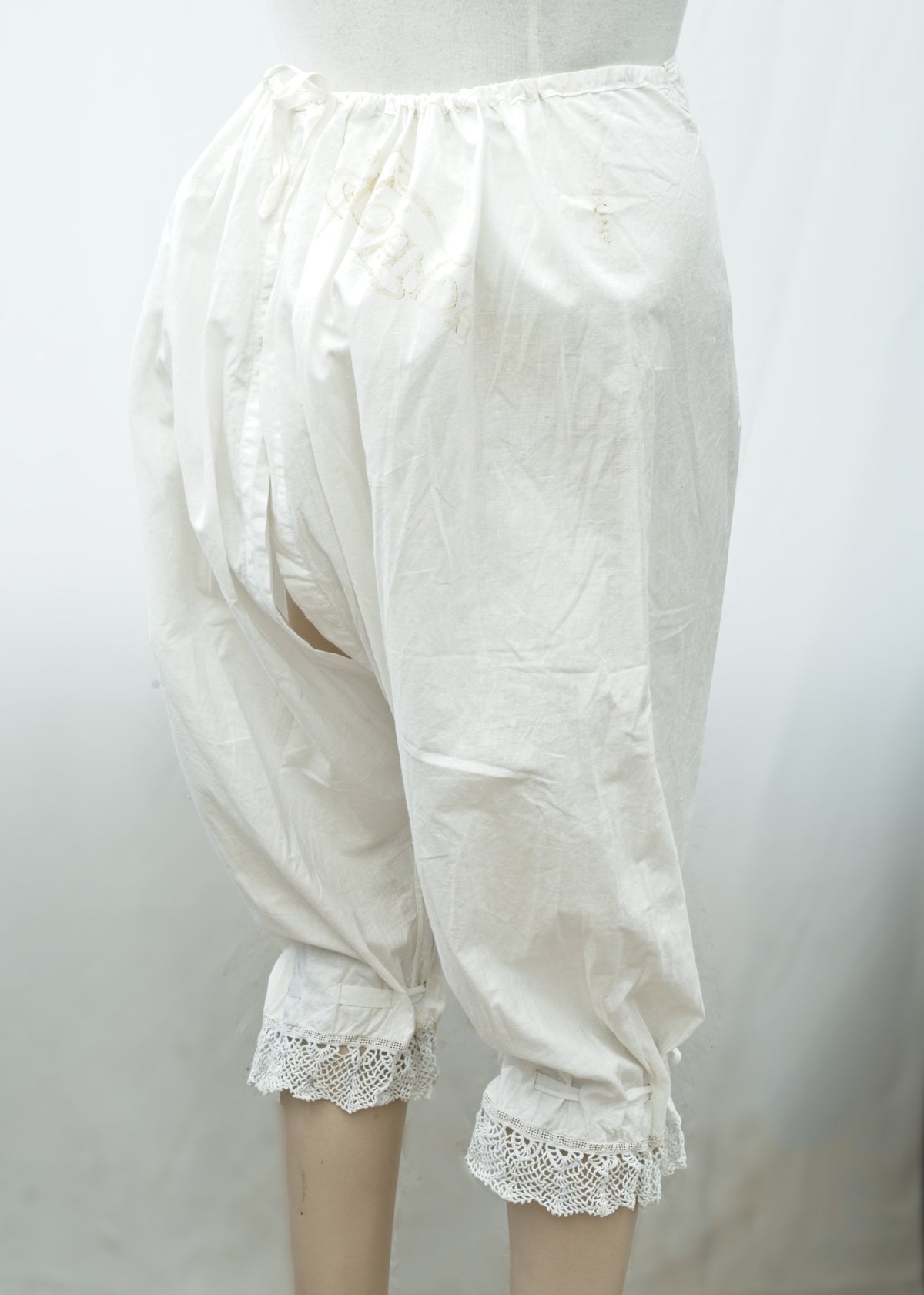 Knickerboxes Antique Victorian White Knickerbockers • Split Leg Bloomers – Top Notch ...