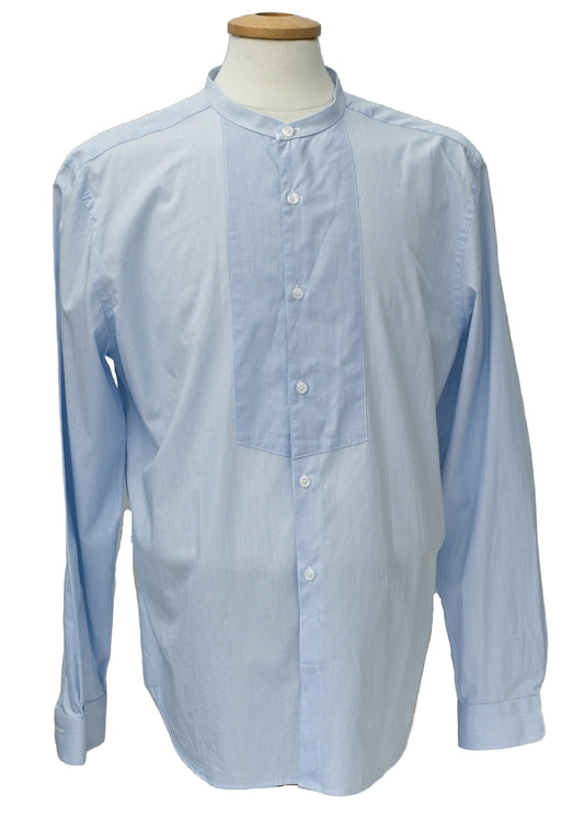 Y2K Blue Jasper Conran Collarless Grandad Shirt