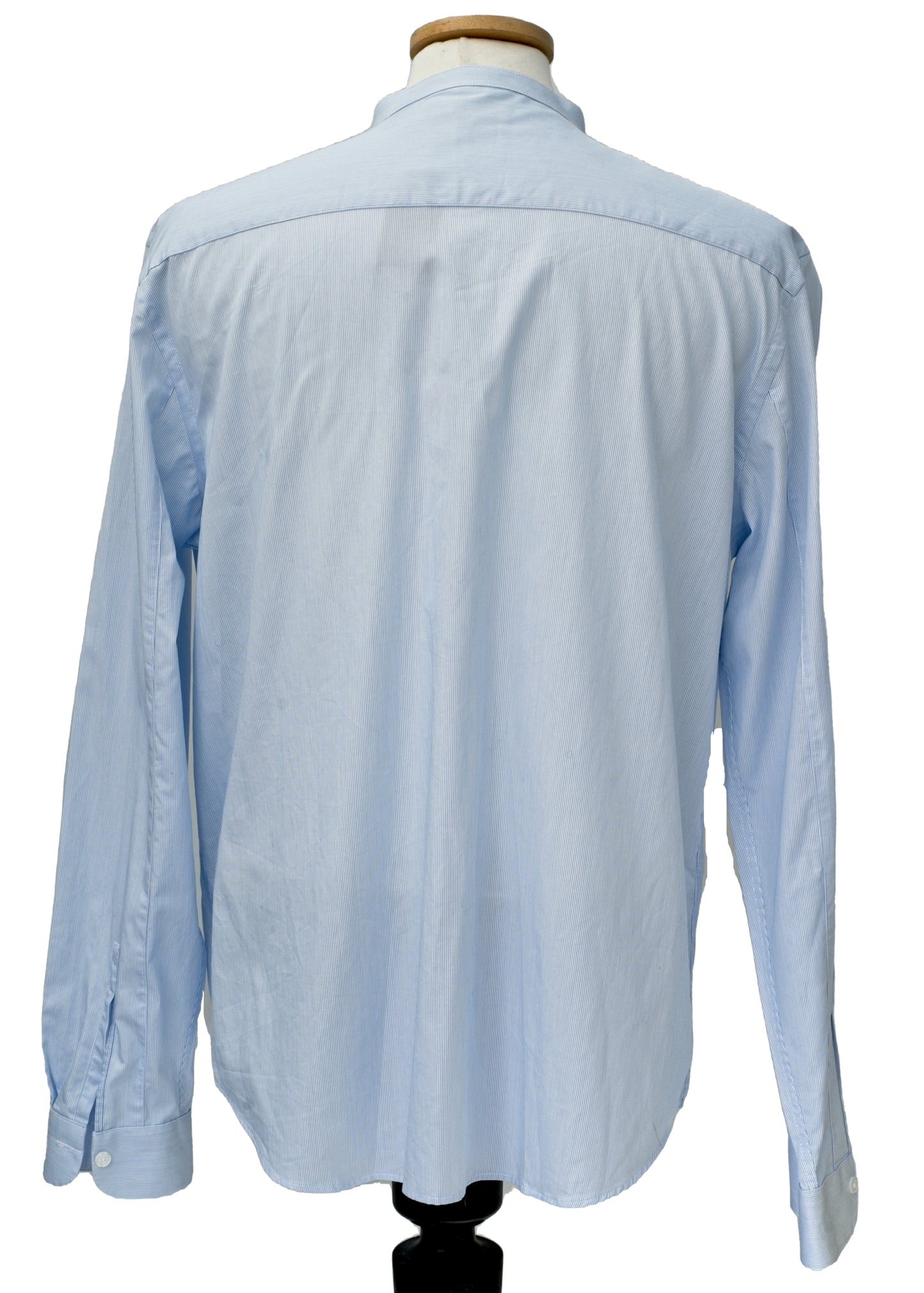 Y2K Blue Jasper Conran Collarless Grandad Shirt