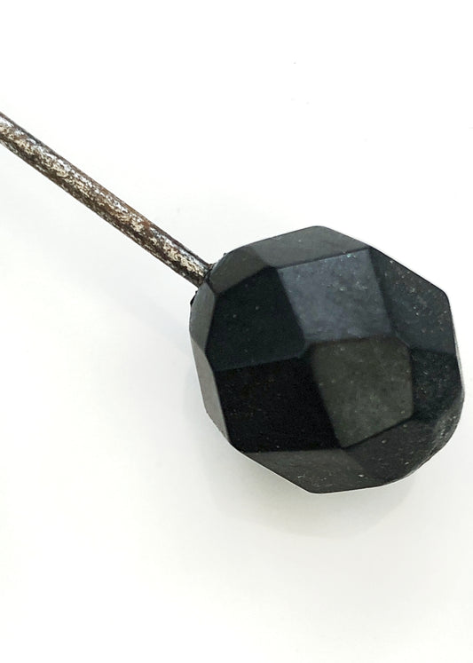 Vintage Whitby Jet Hat Pin • Hat Flash