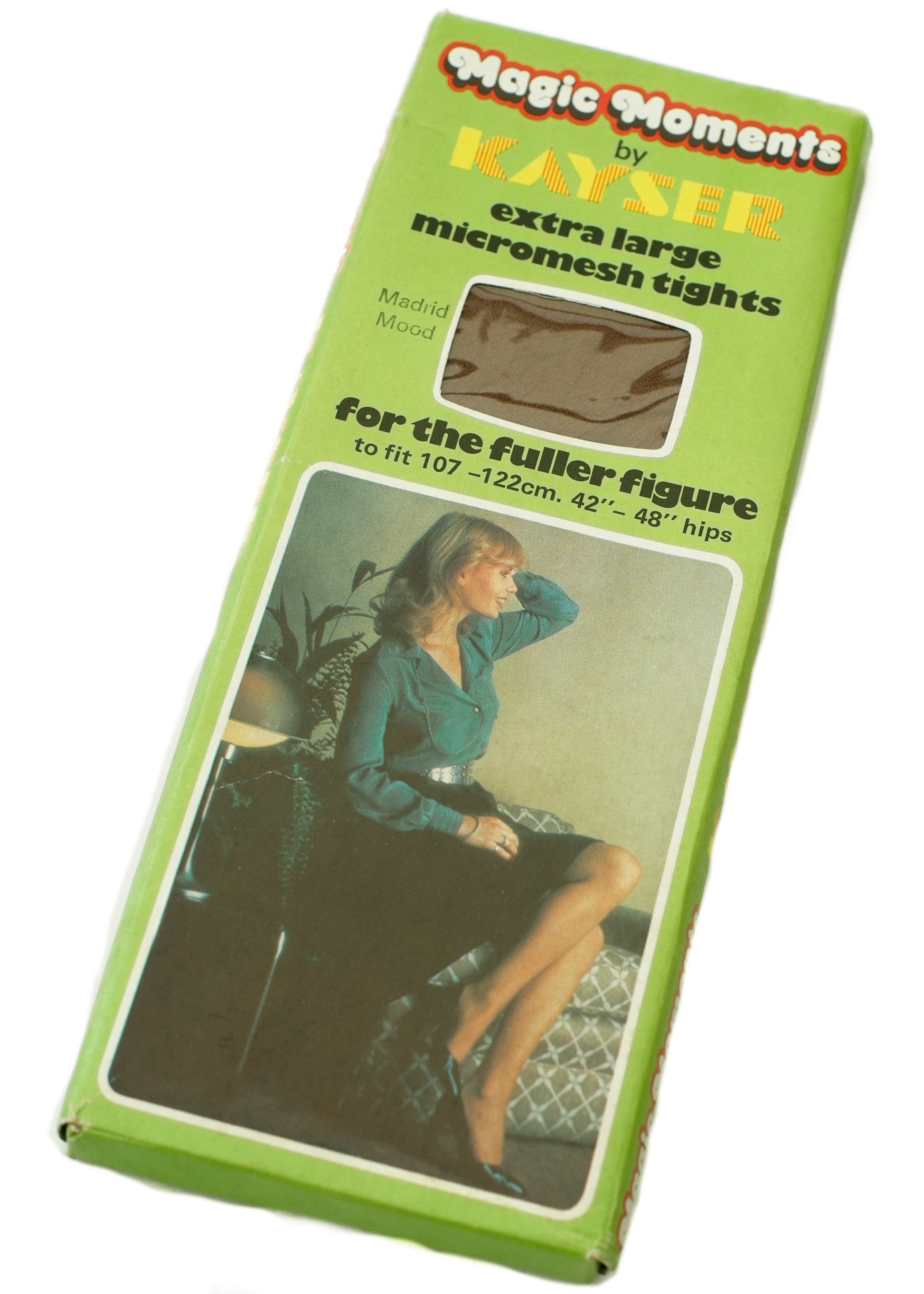 vintage 70s deadstock tights for the fuller figure by Magic Moments by Kayser