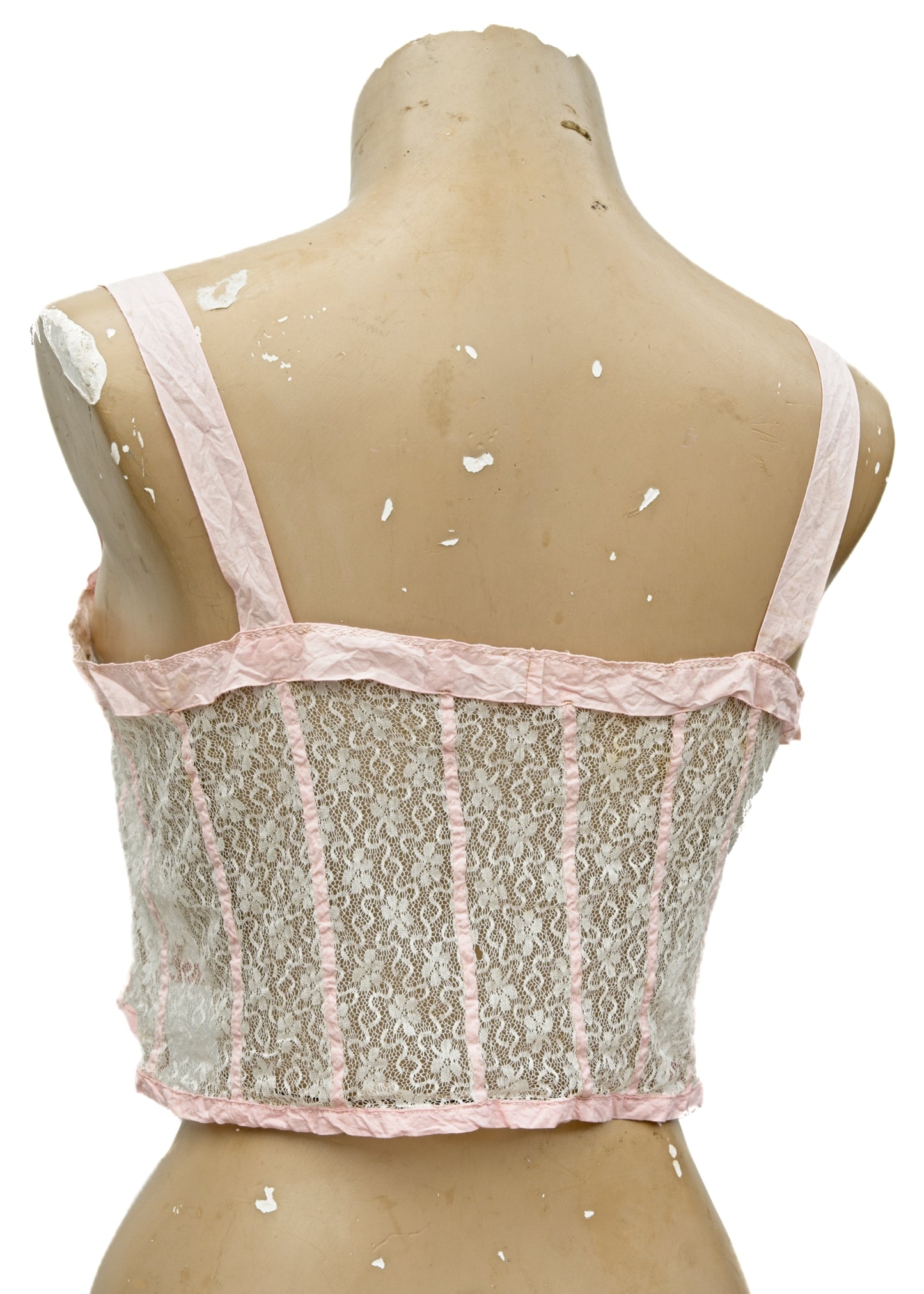 Antique 20s Lace and Ribbon Bralette Chemise