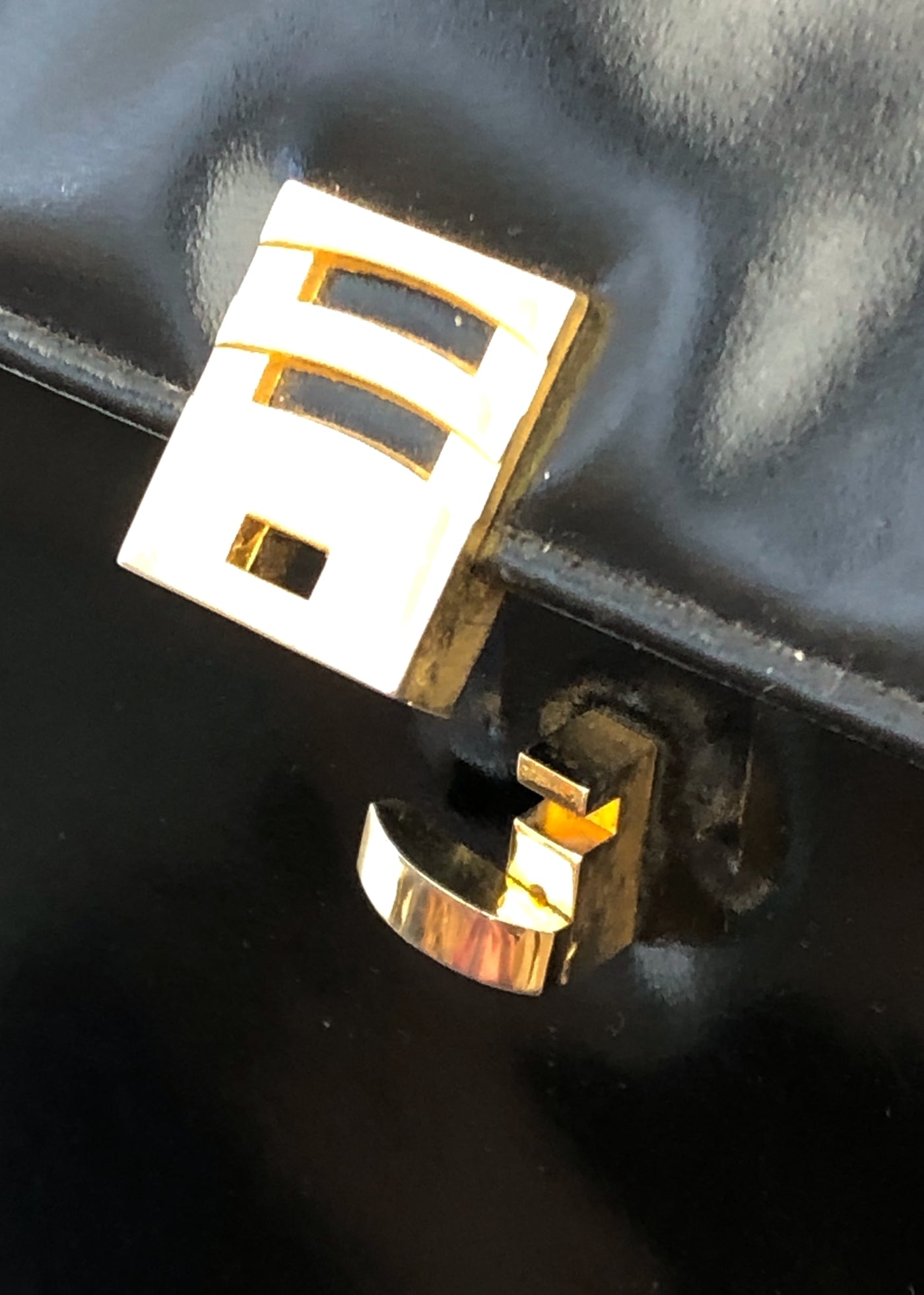 Vintage 80s Large Black Leather Handbag • Briefcase