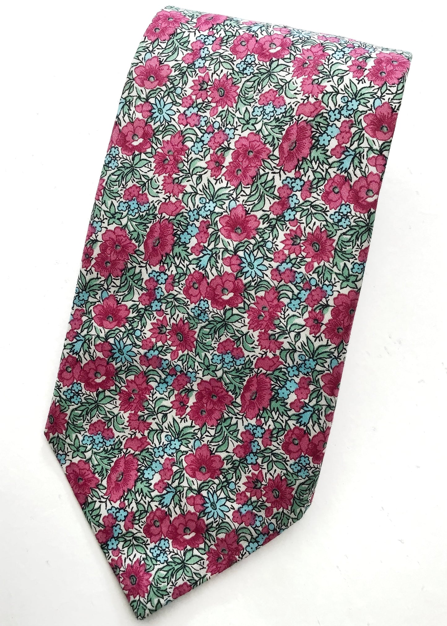 Liberty of london pink floral silk neck tie