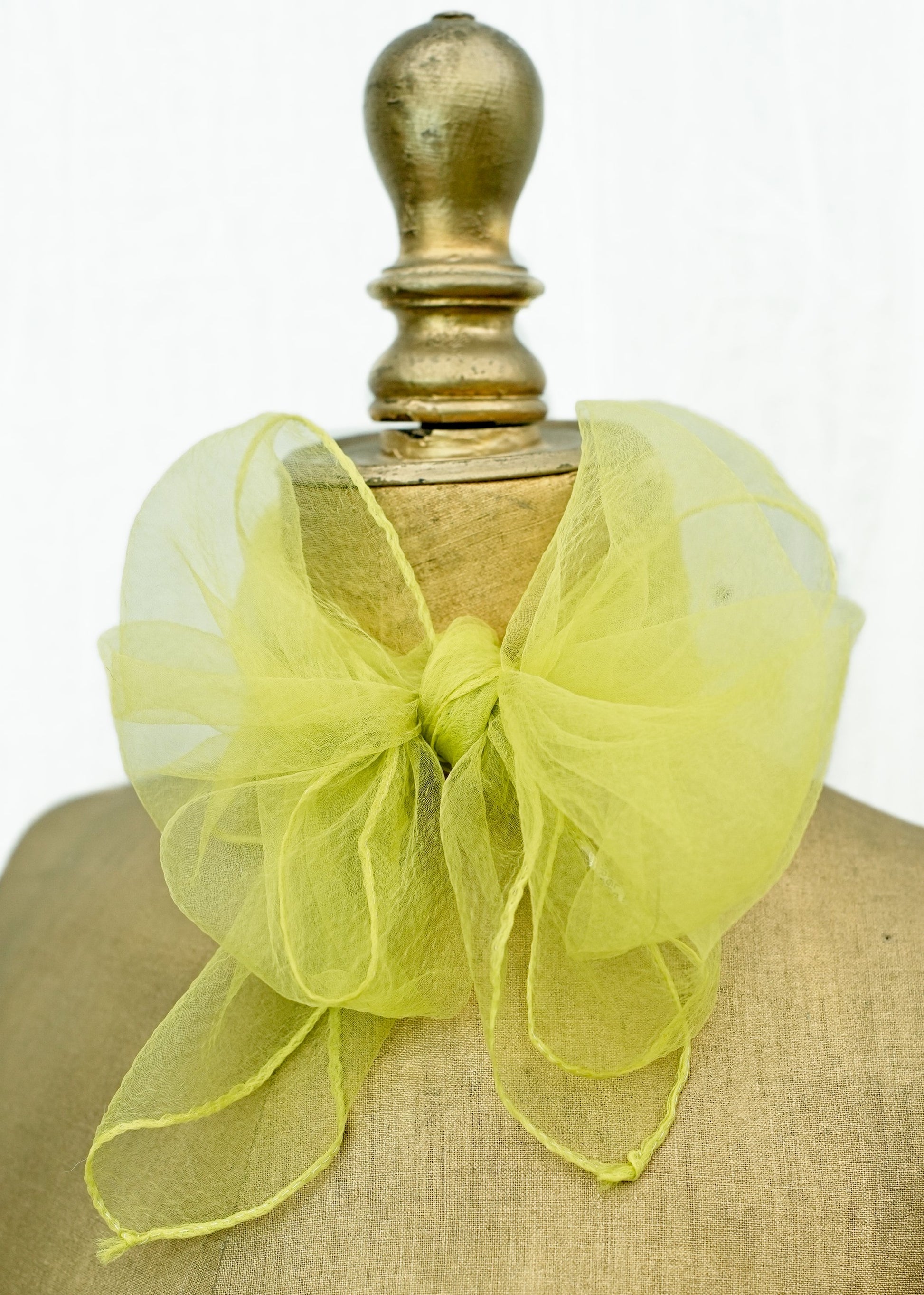 lime acid yellow chiffon georgette headscarf