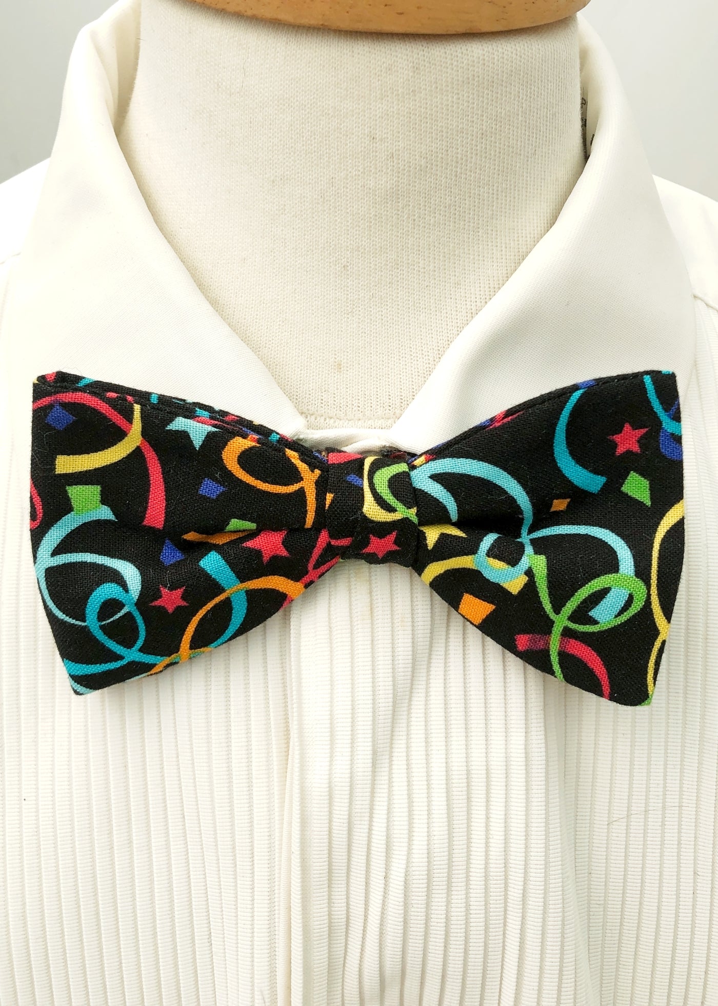 Preloved Novelty Party Confetti Pre-tied Bow Tie • Van Buck