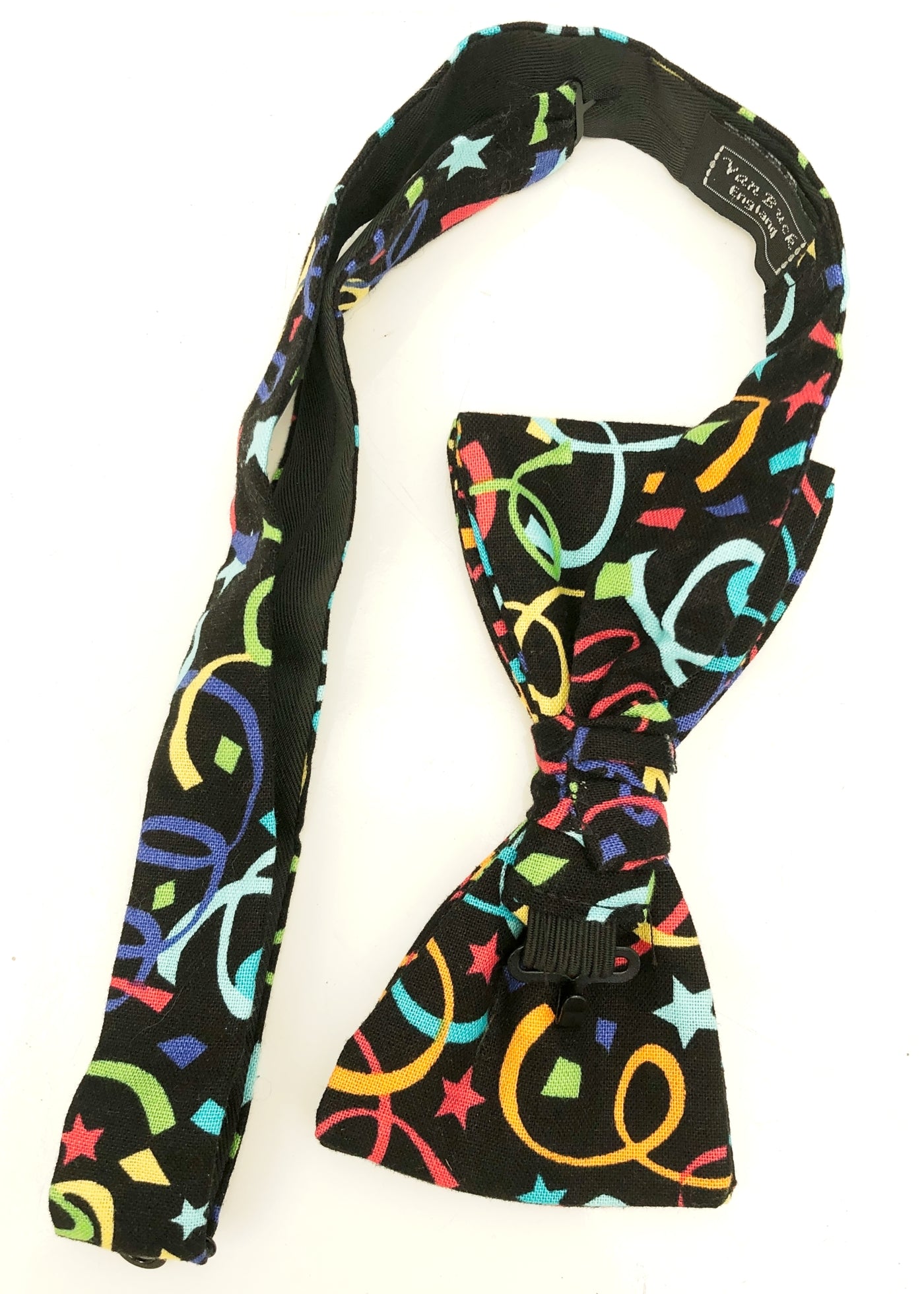 Preloved Novelty Party Confetti Pre-tied Bow Tie • Van Buck
