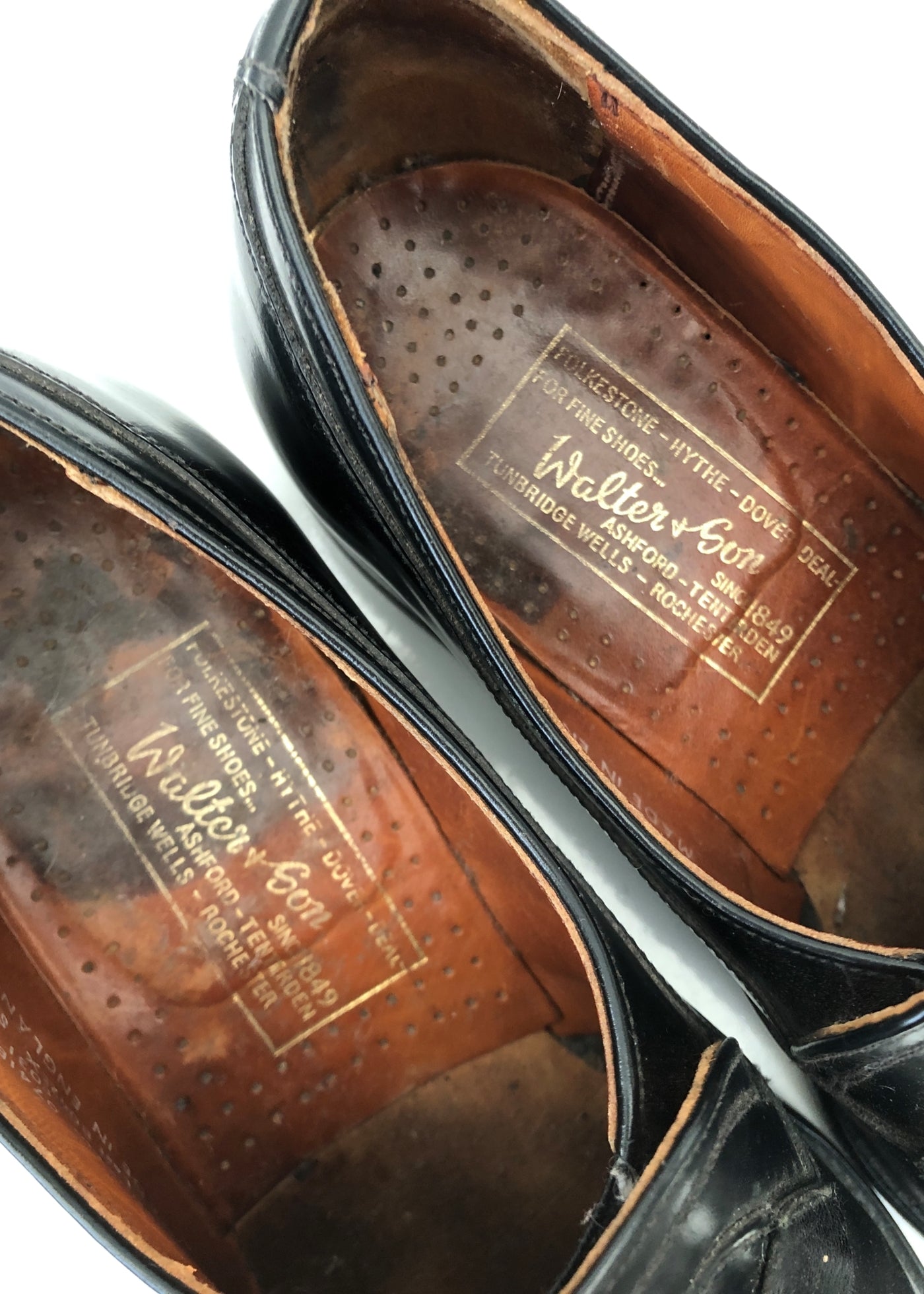 Men's Vintage Buckled Leather Court Shoes • Traditional Scottish Dress Shoes • 7.5