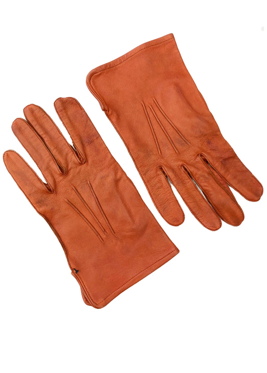 Men's Vintage Butter Soft Tan Leather Driving Gloves