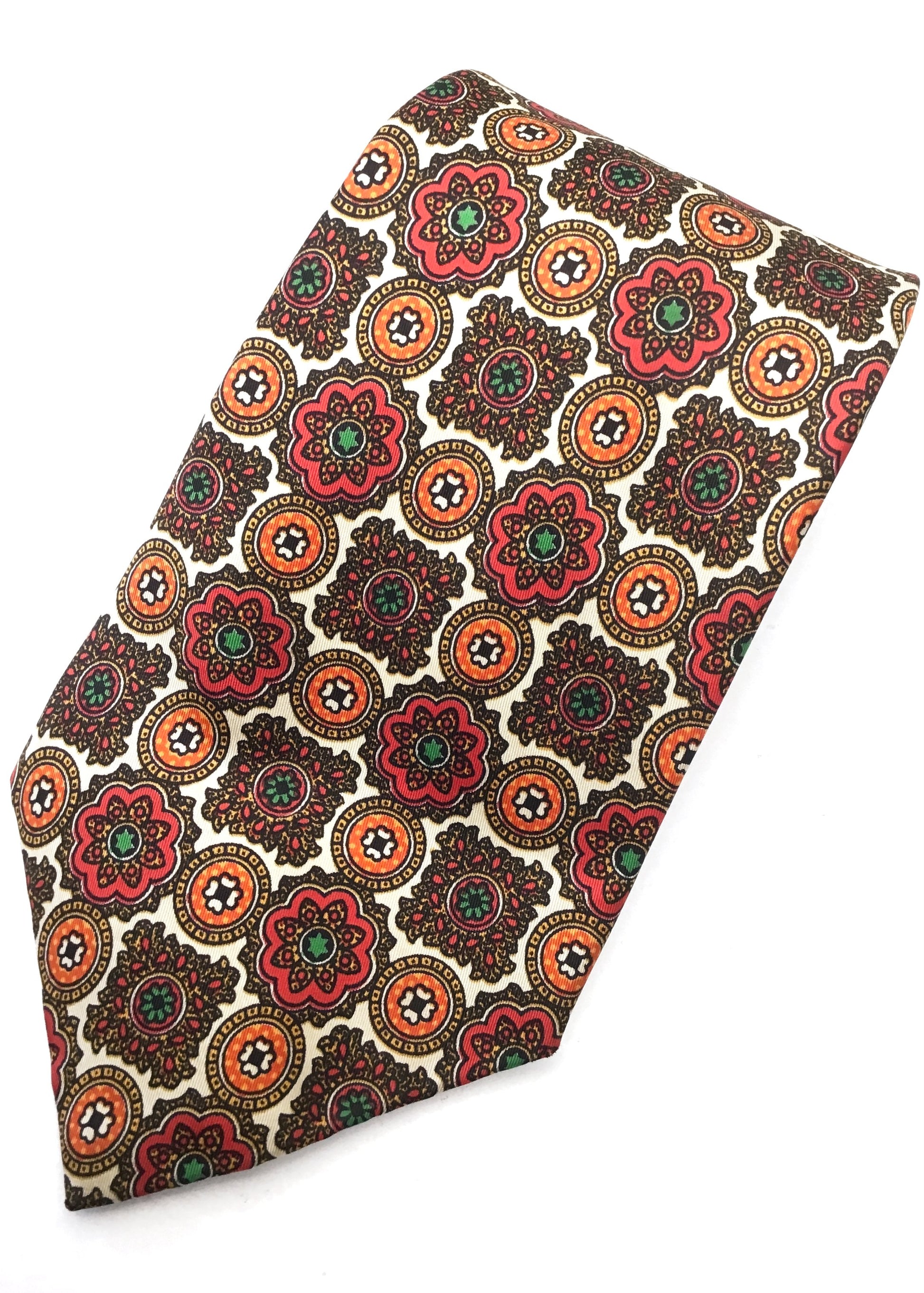 Michelsons of London orange silk tie