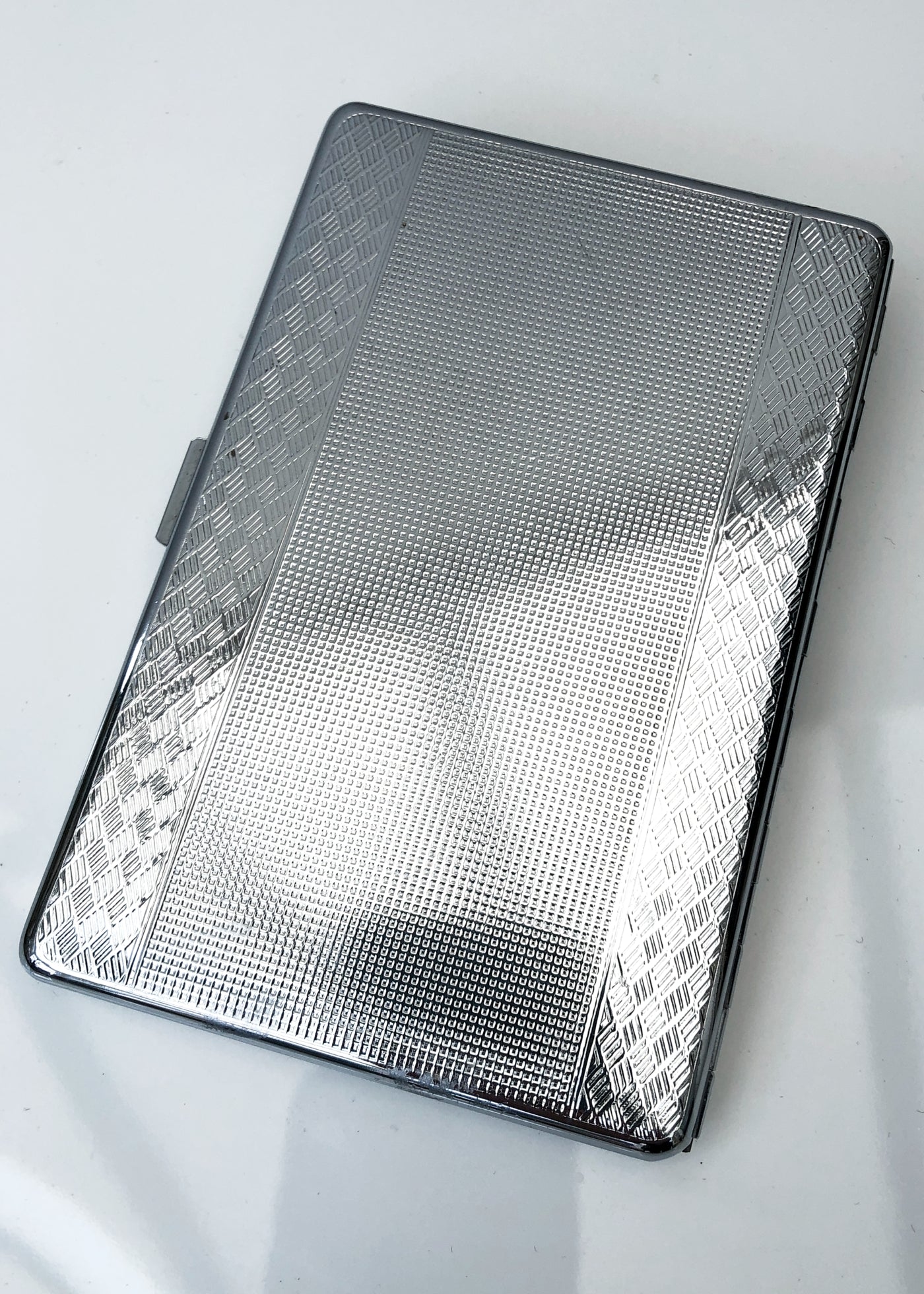 Vintage 30s Cigarette Case With Military Button • Militaria